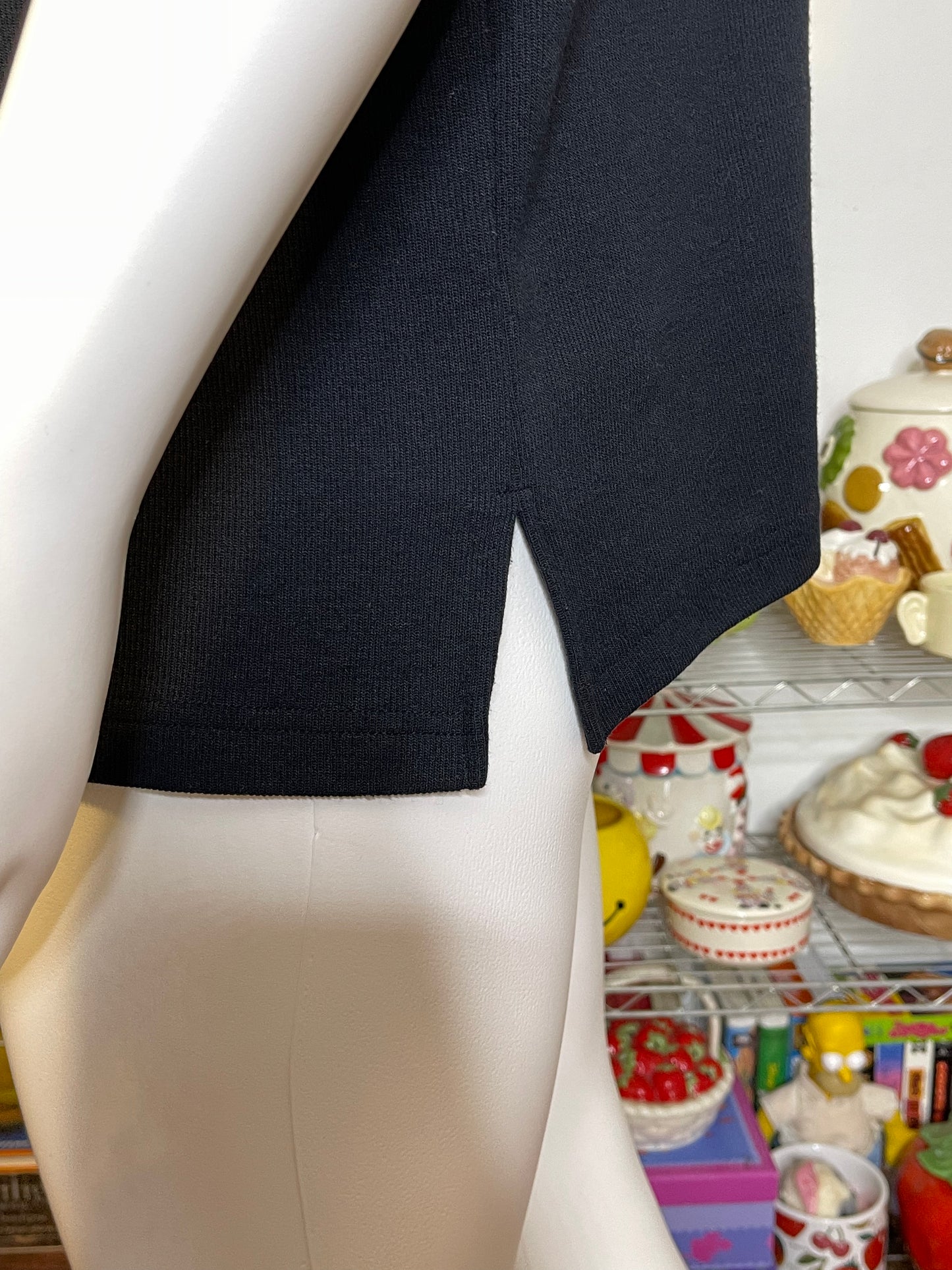 Vintage 90s Plus Size Painted Butterfly Ribbed Top Sz 1X