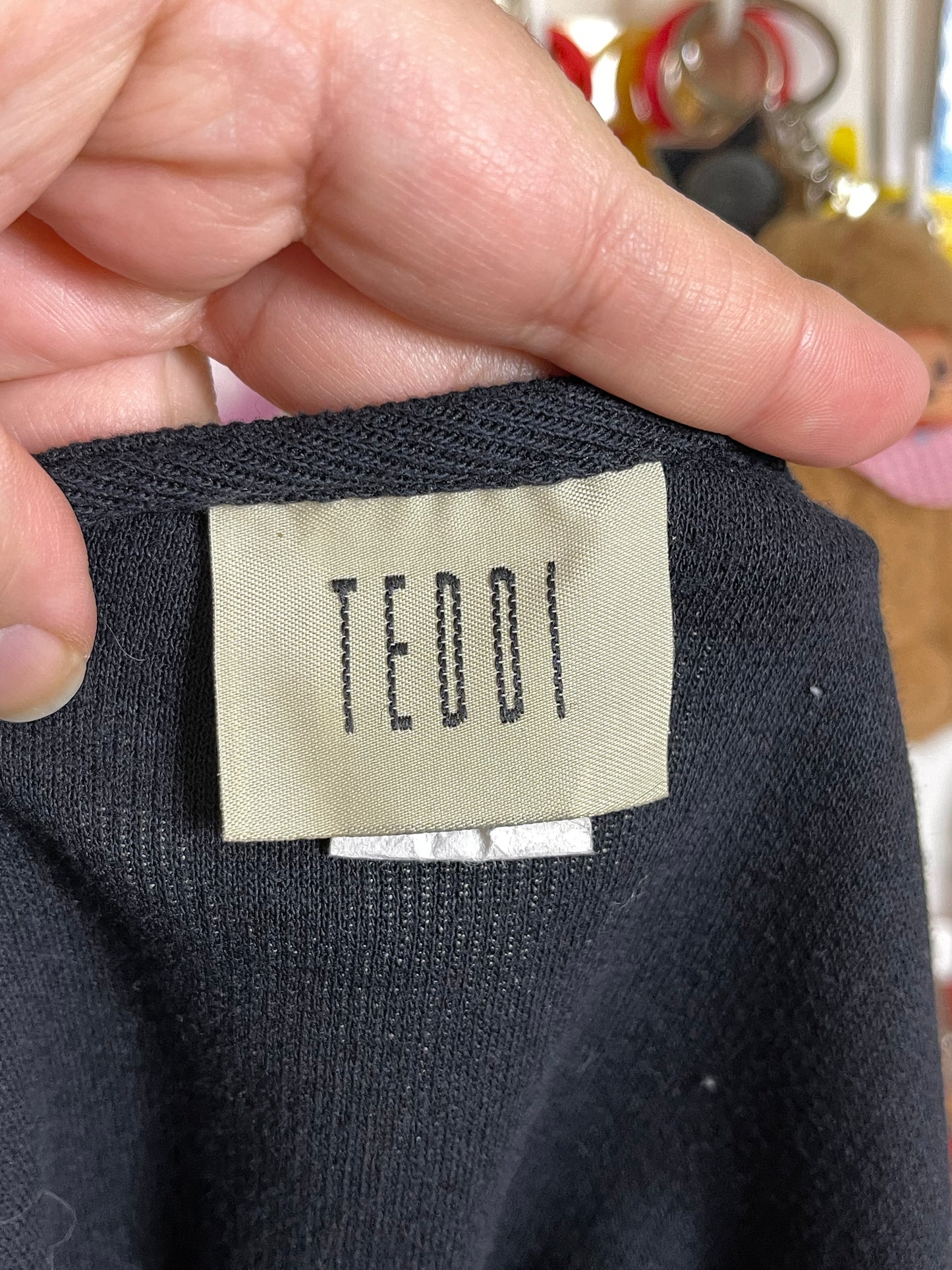 Vintage 90s Plus Size Painted Butterfly Ribbed Top Sz 1X