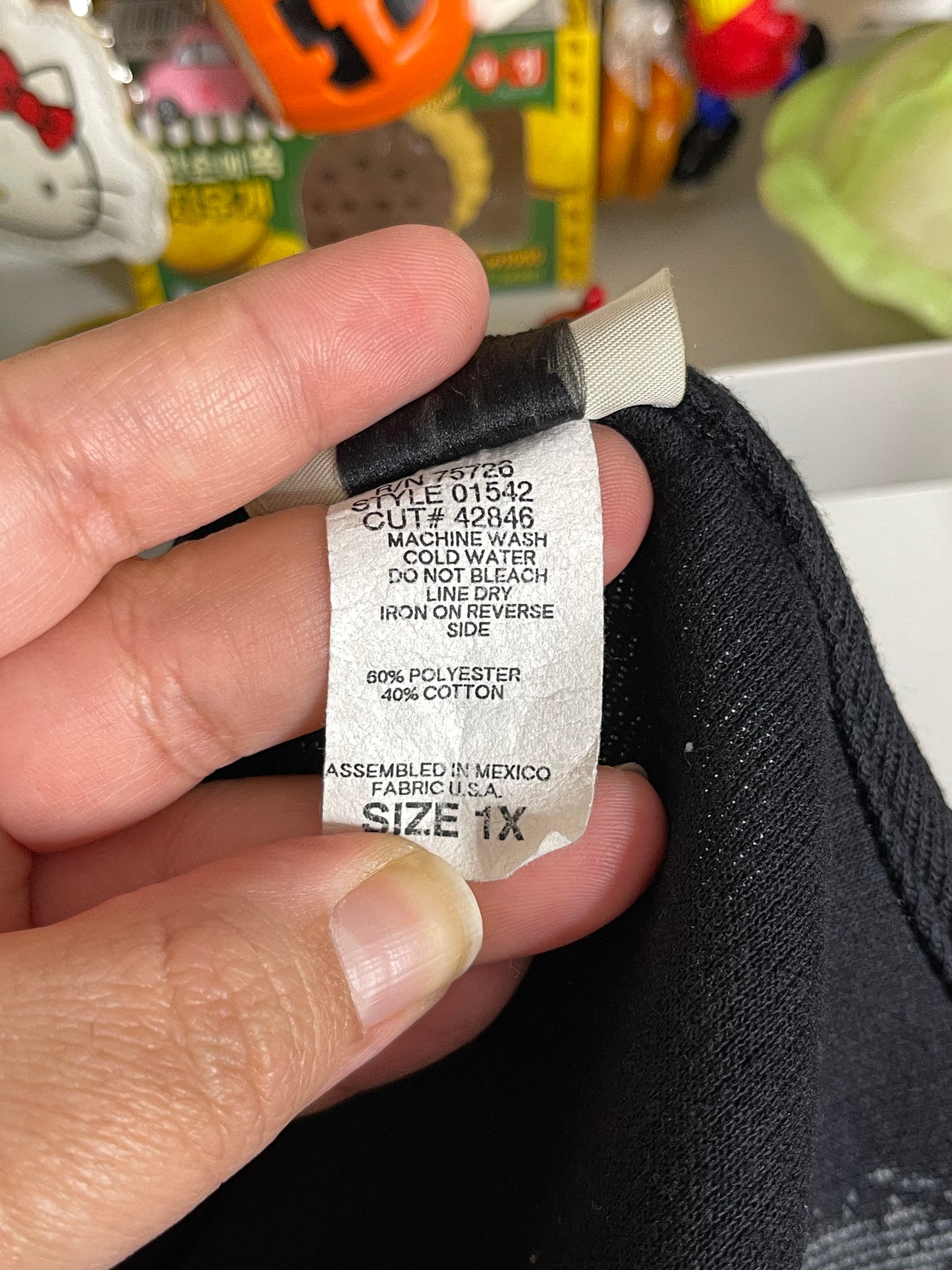 Vintage 90s Plus Size Painted Butterfly Ribbed Top Sz 1X