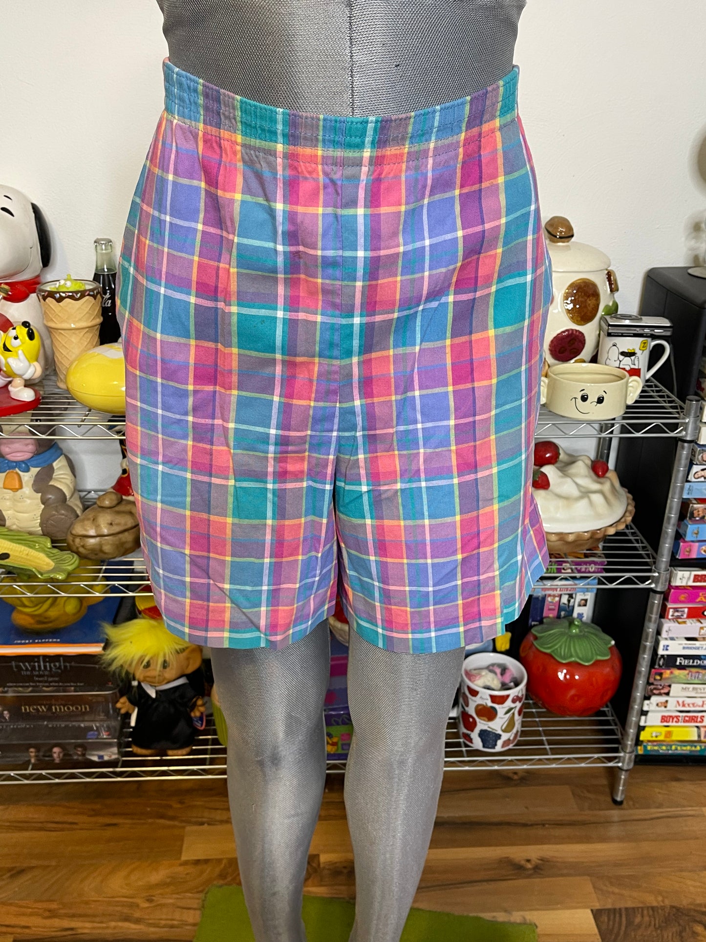 Vintage Colorful Plaid Shorts Sz XL/P