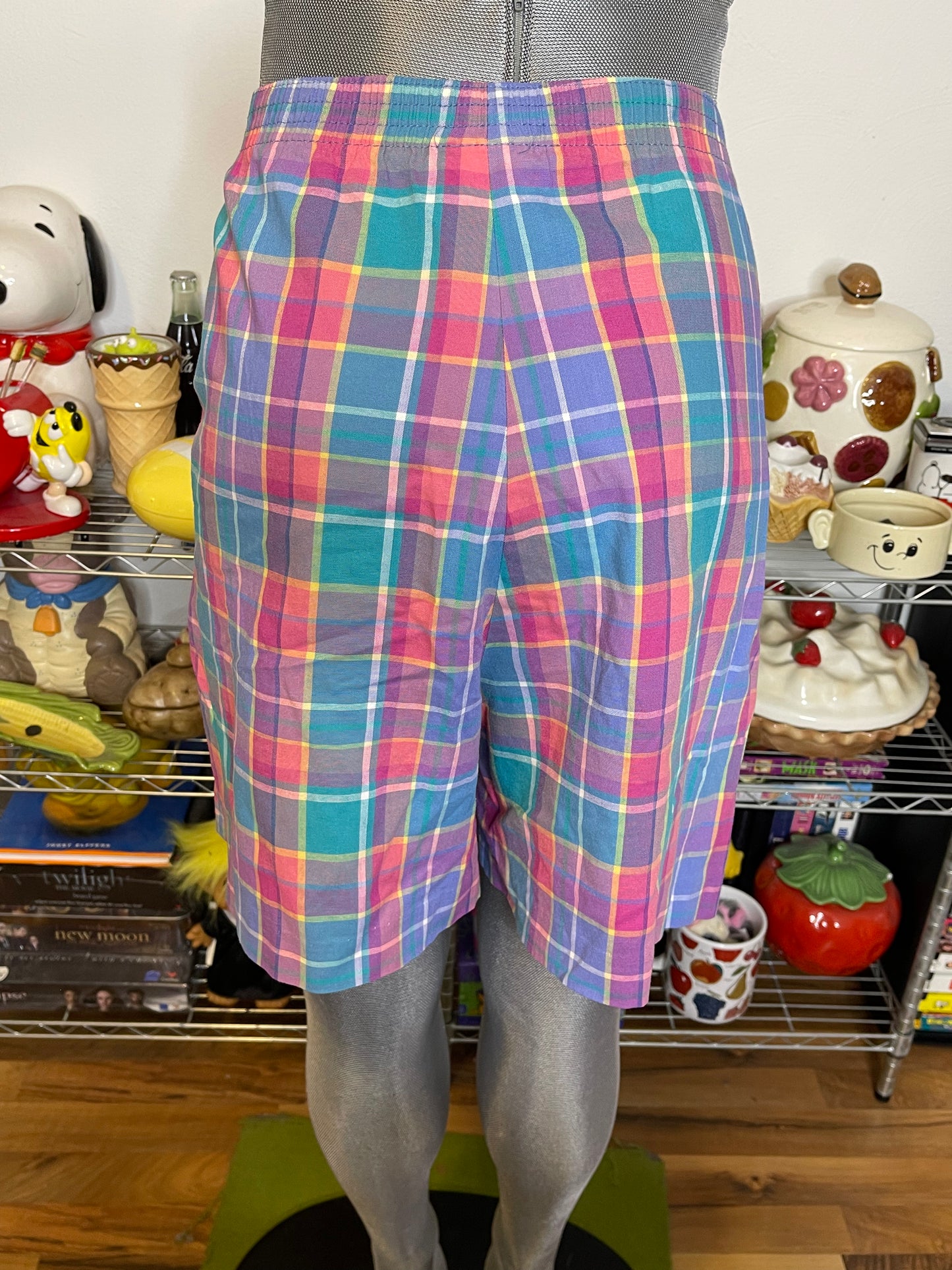 Vintage Colorful Plaid Shorts Sz XL/P