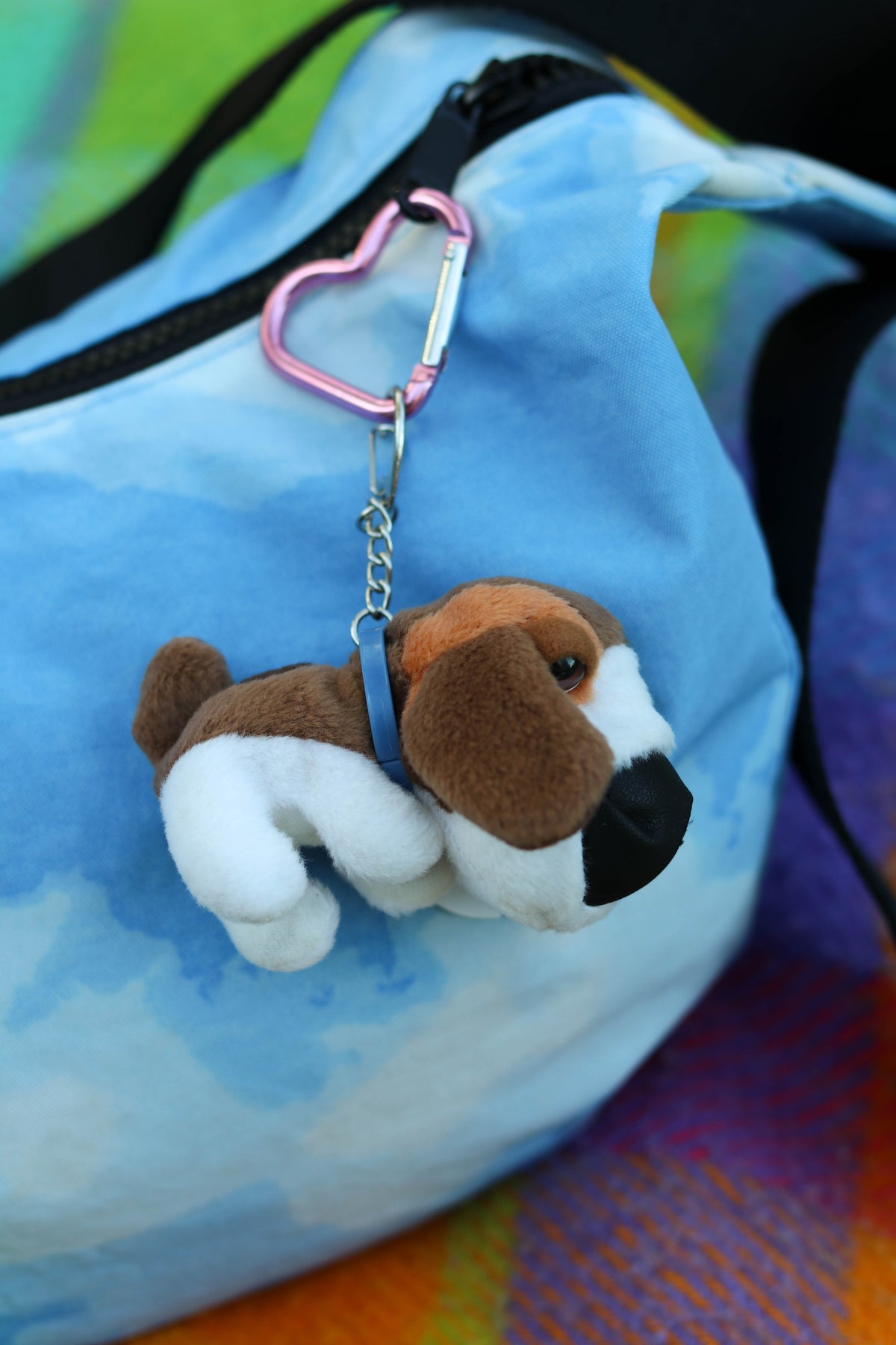 2000s THE DOG Beagle Mini Plush Upcycled Keychain