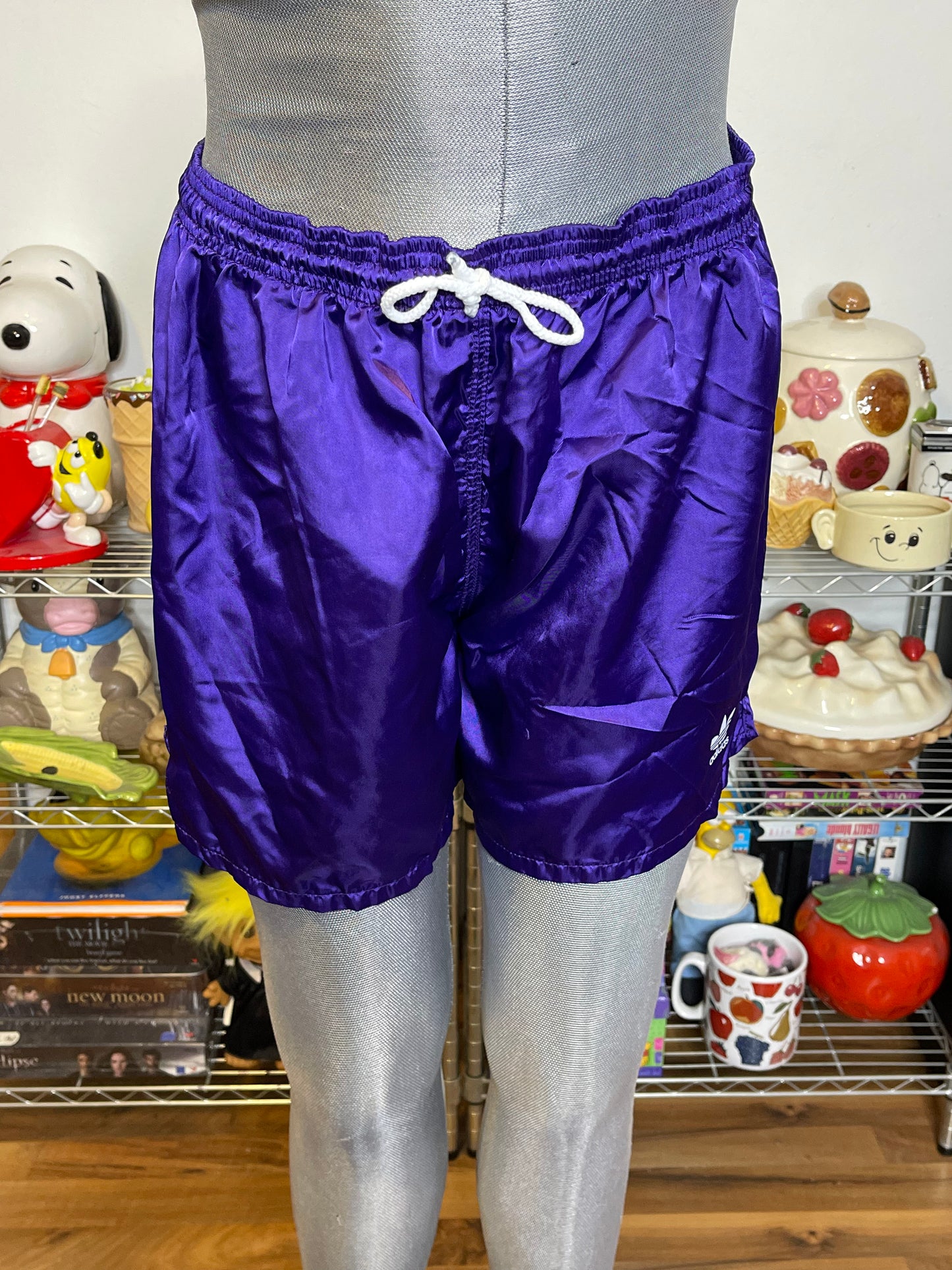 Vintage 90s Purple Nylon Adidas Shorts Sz M