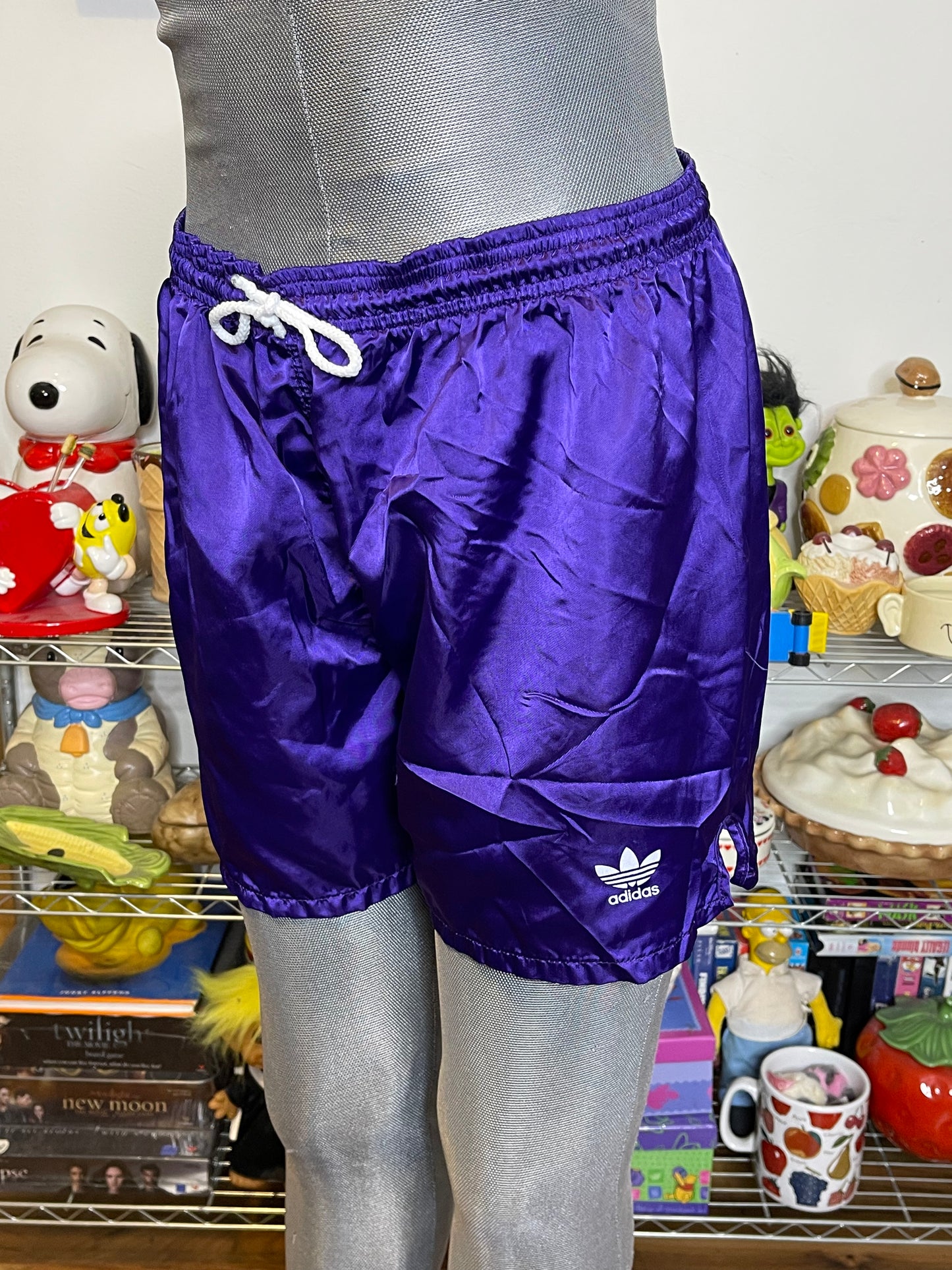 Vintage 90s Purple Nylon Adidas Shorts Sz M