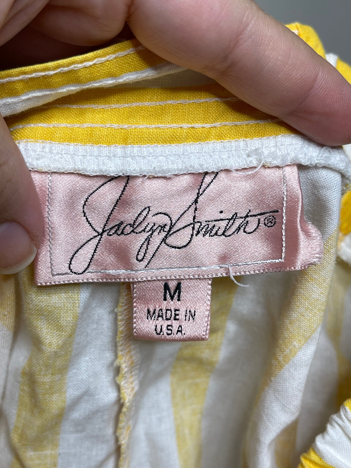 Vintage Yellow Striped Shorts Sz M