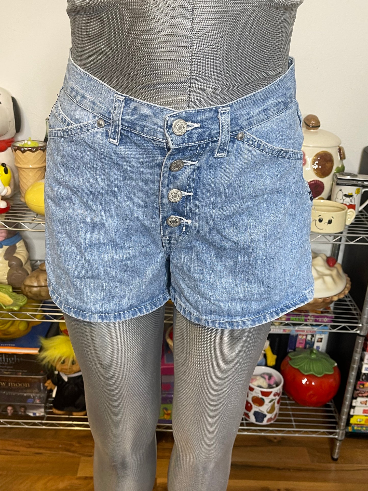 2000s Light Wash Jordache Button Fly Denim Shorts Sz 9/10 29in