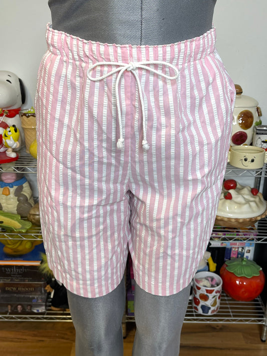 Vintage Retro Pink Striped Boxer Shorts Size L/XL