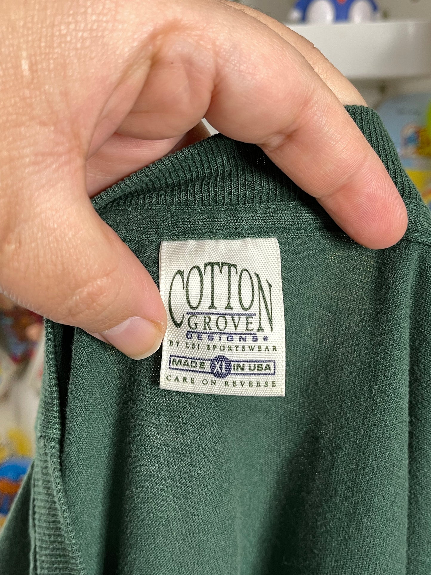 Vintage 90s Green Eagle Graphic Tee Sz XL