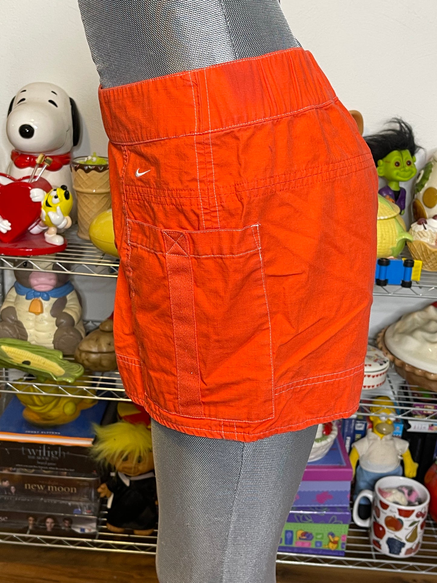 2000s Orange Nike Velcro Board Shorts Sz L