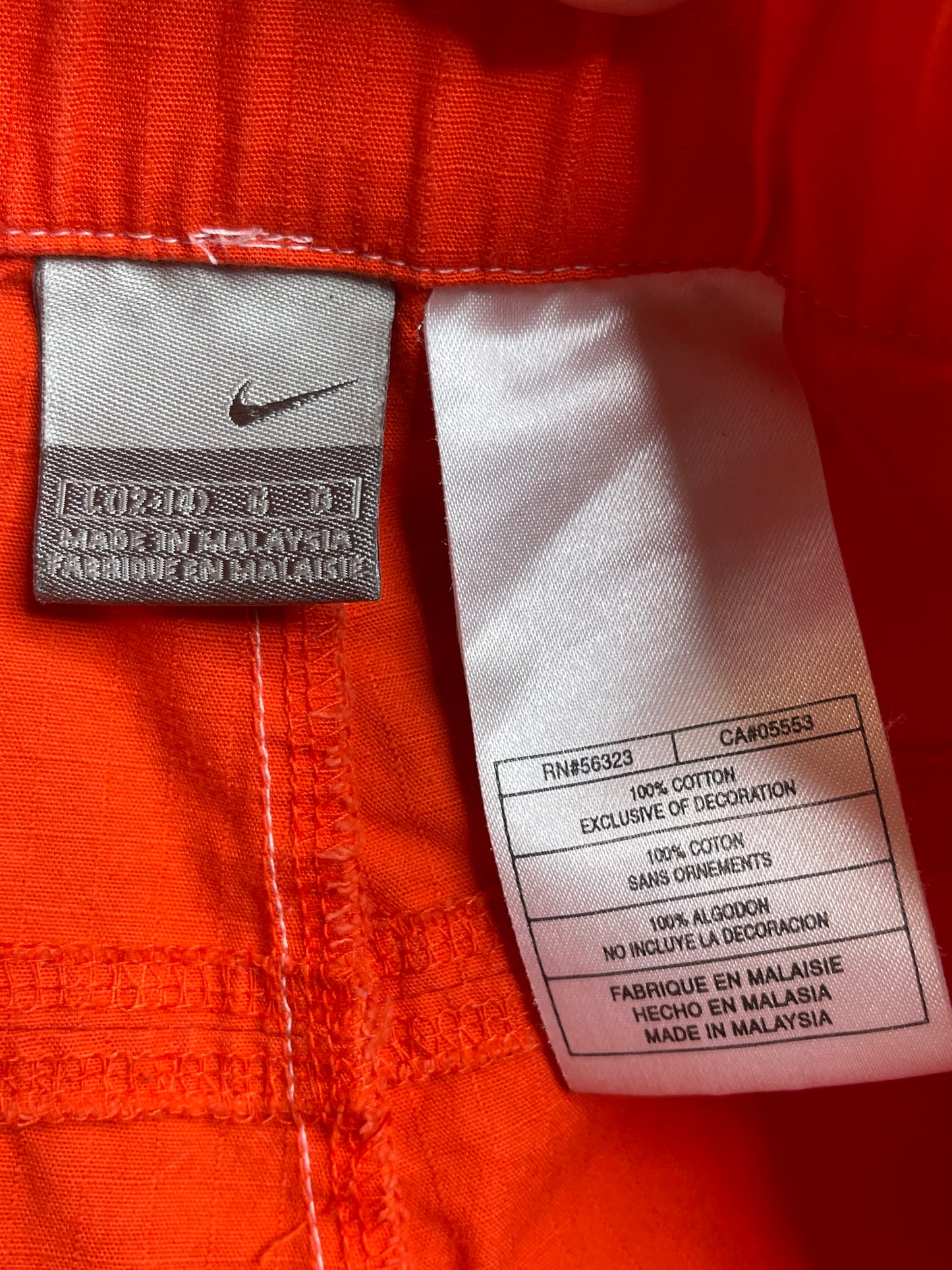 2000s Orange Nike Velcro Board Shorts Sz L