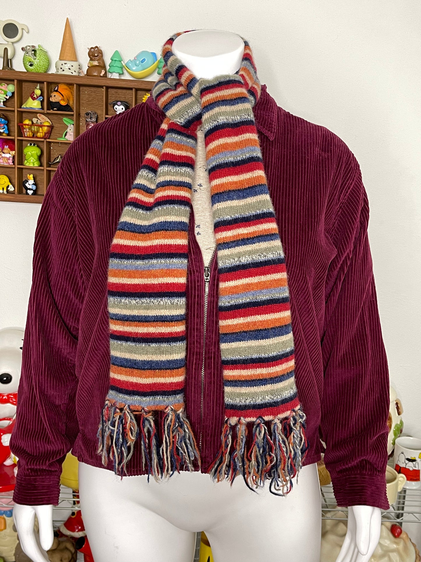 2000s NorthCrest Burgundy Corduroy Zip-Up Jacket Sz XL