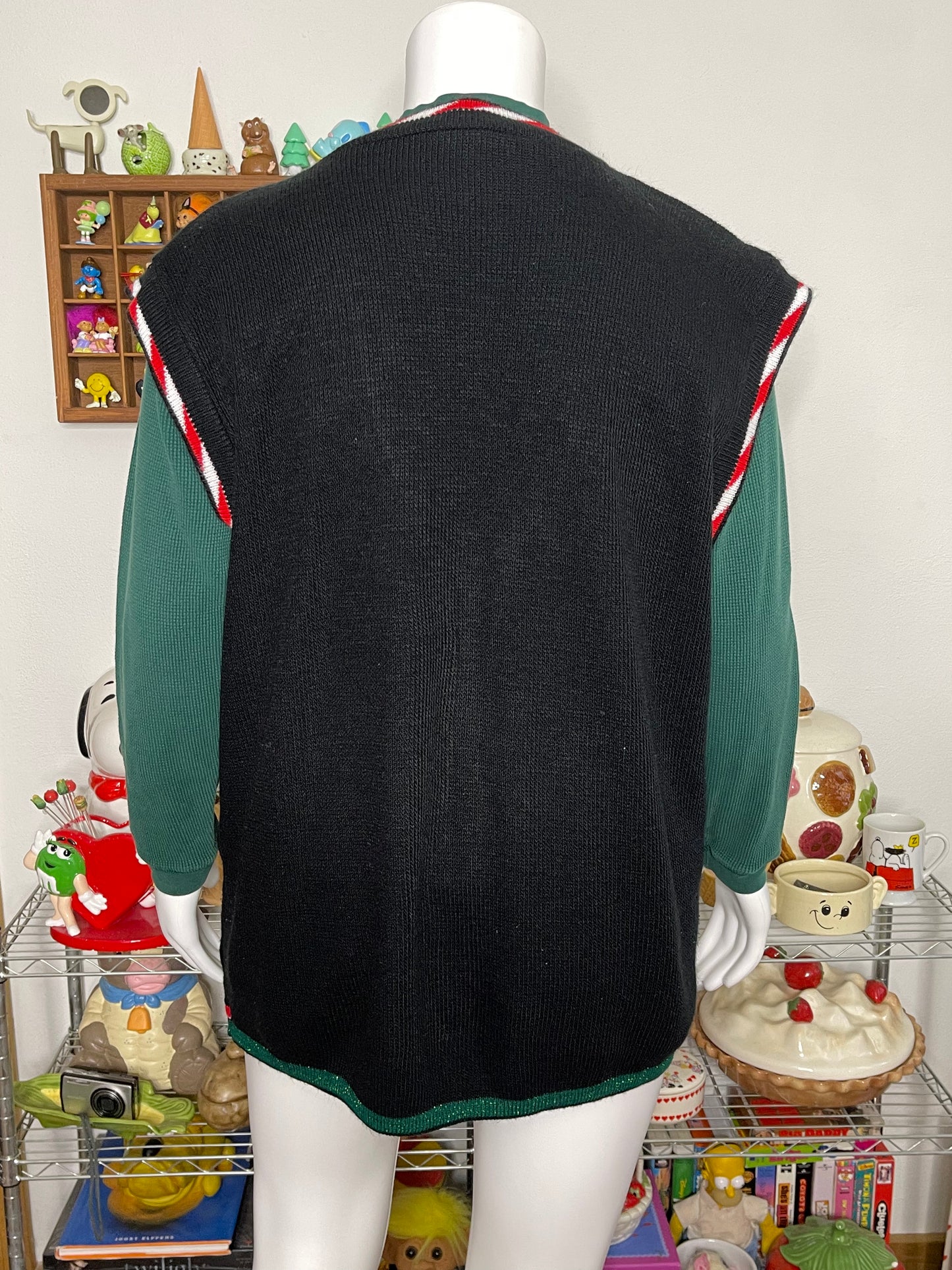Vintage Plus Size Snoopy Holiday Knit Sweater Vest Sz 22W
