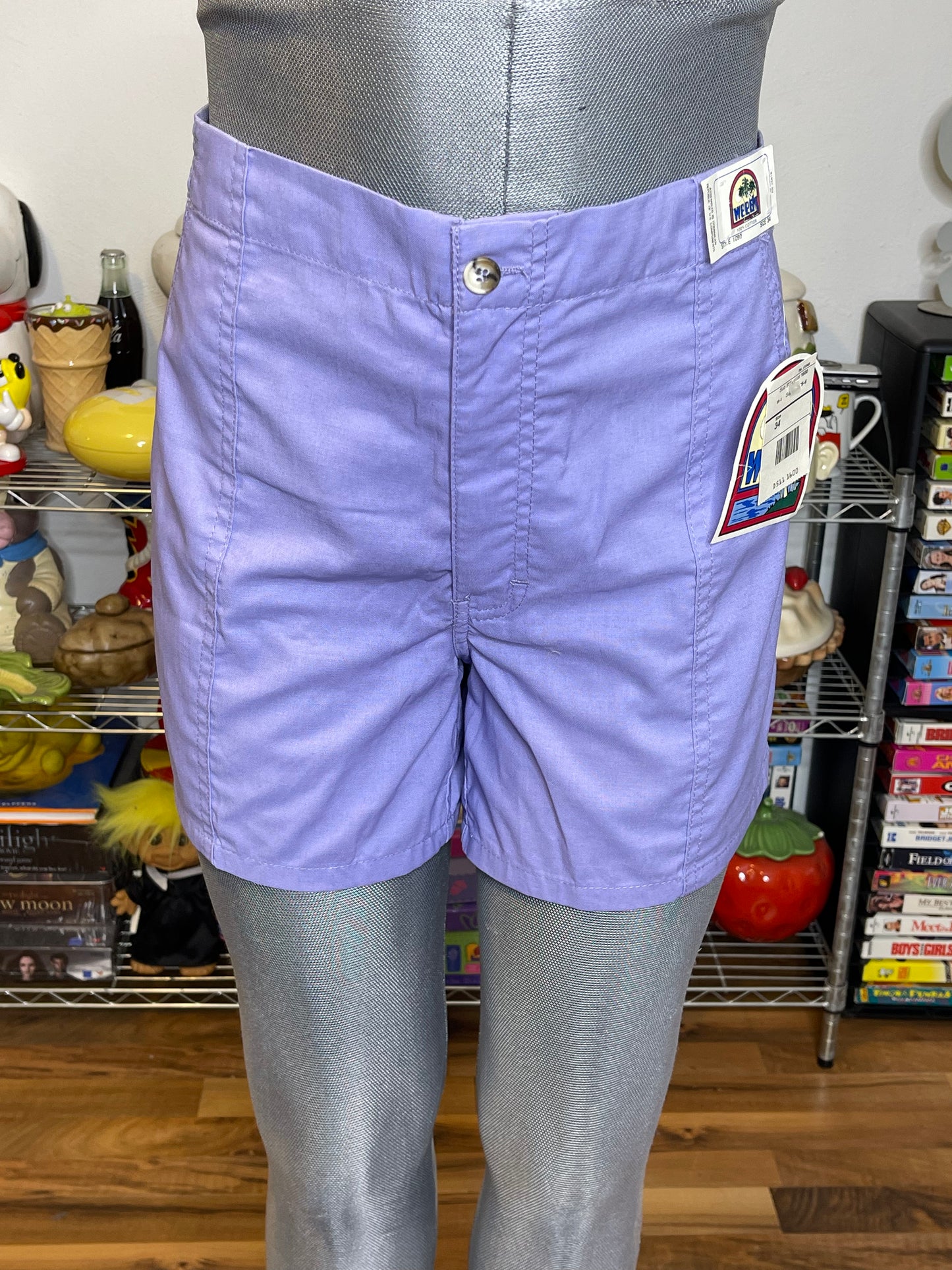 Vintage Deadstock Purple Cotton Shorts Sz L/XL