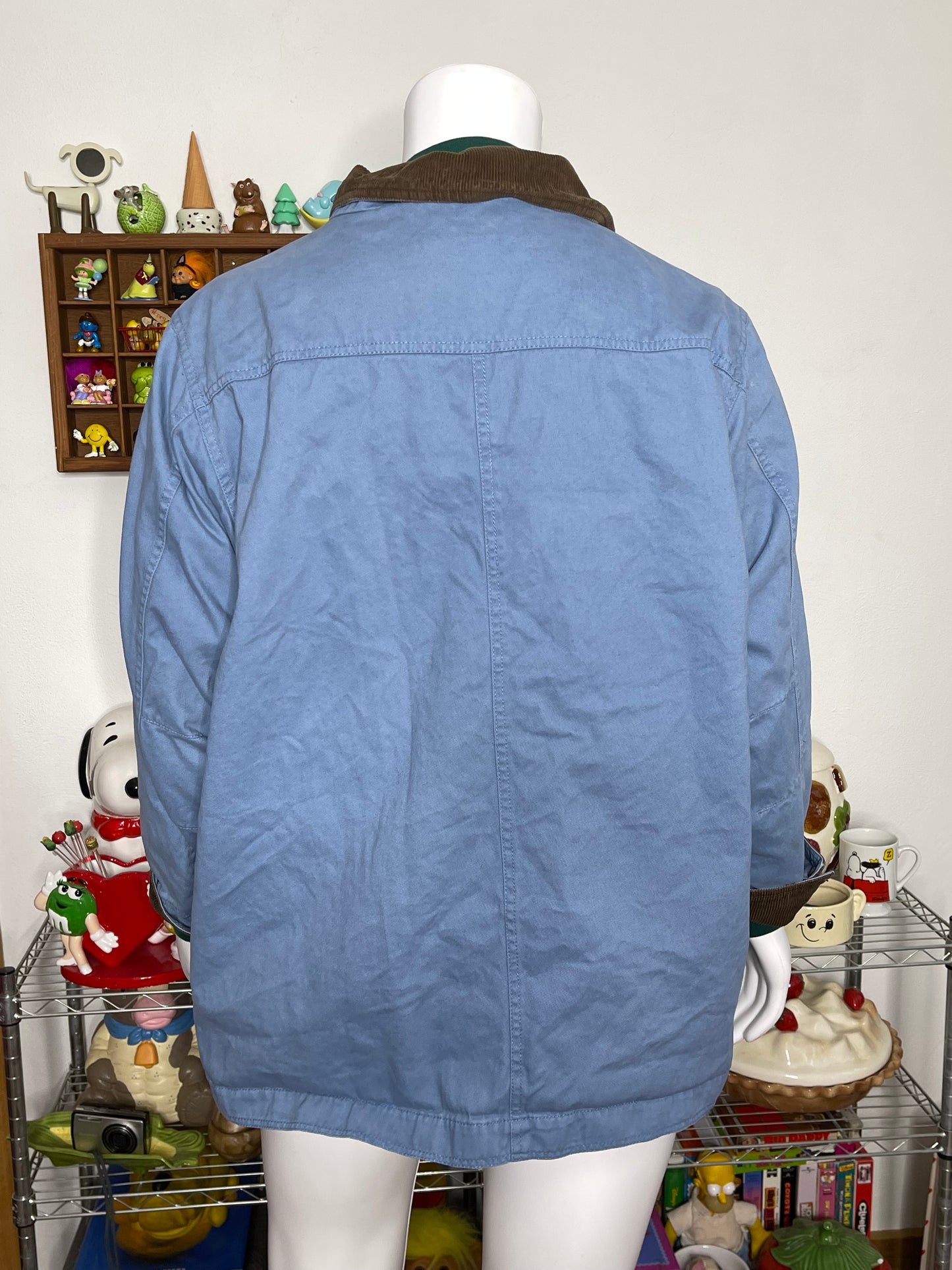 2000s Blue Corudroy Barn Coat Sz 2X