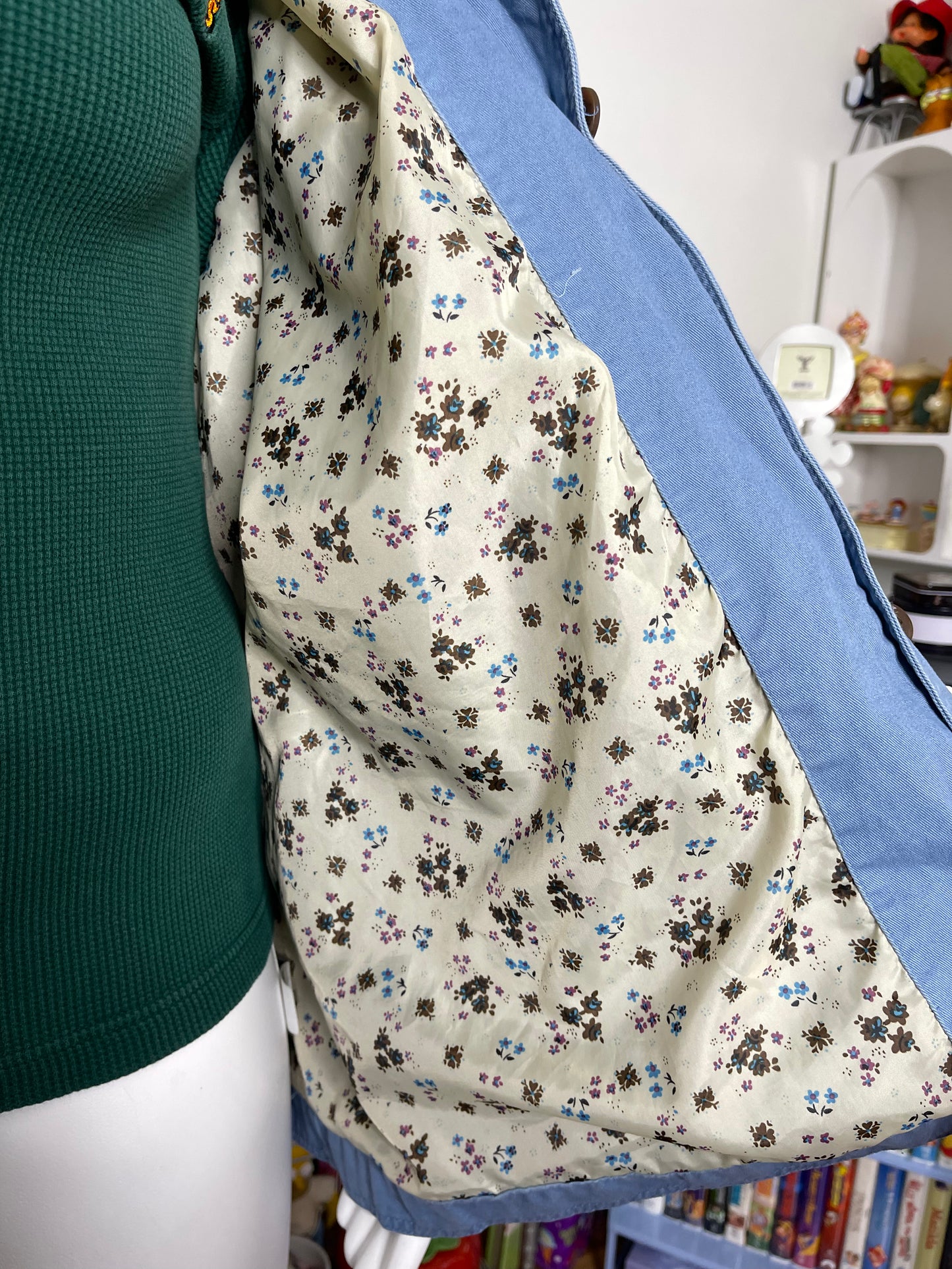 2000s Blue Corudroy Barn Coat Sz 2X