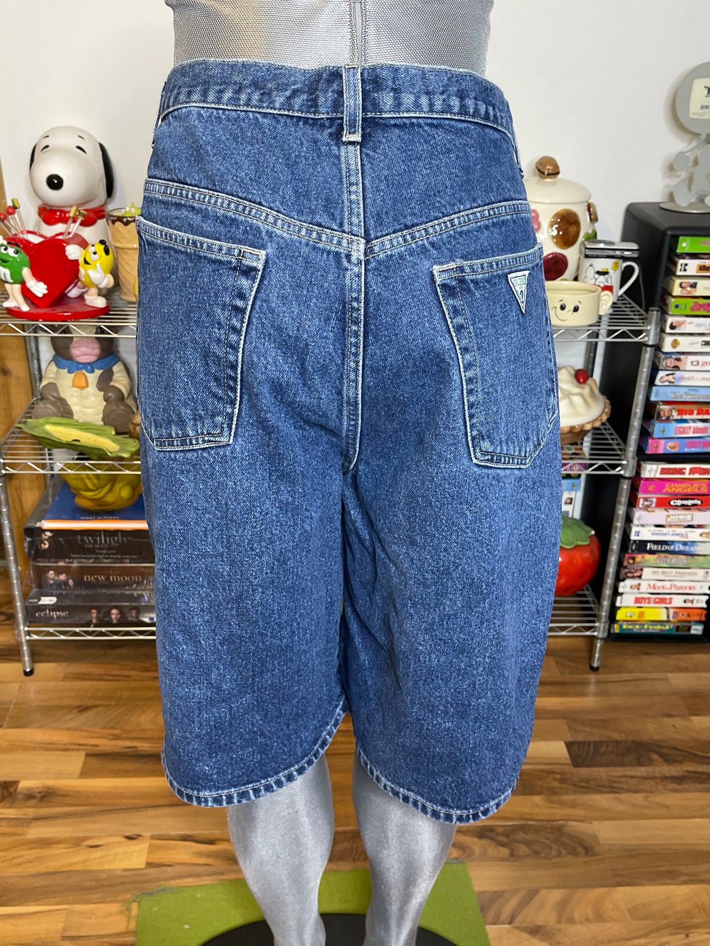 Vintage 2000s Guess Jeans Medium Wash Denim Jorts Sz 36
