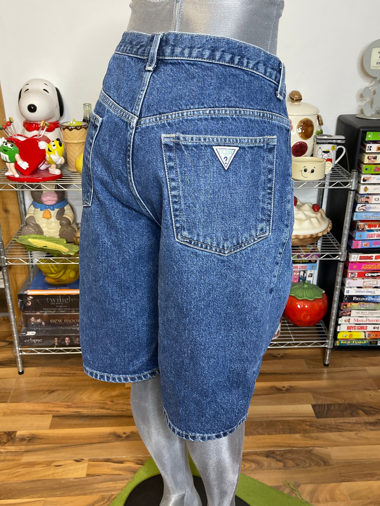 Vintage 2000s Guess Jeans Medium Wash Denim Jorts Sz 36