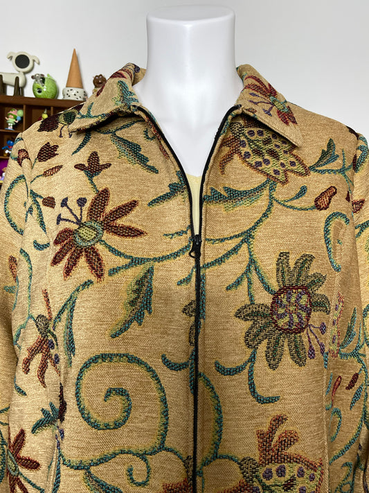 Vintage floral tapestry style jacket sz XXL