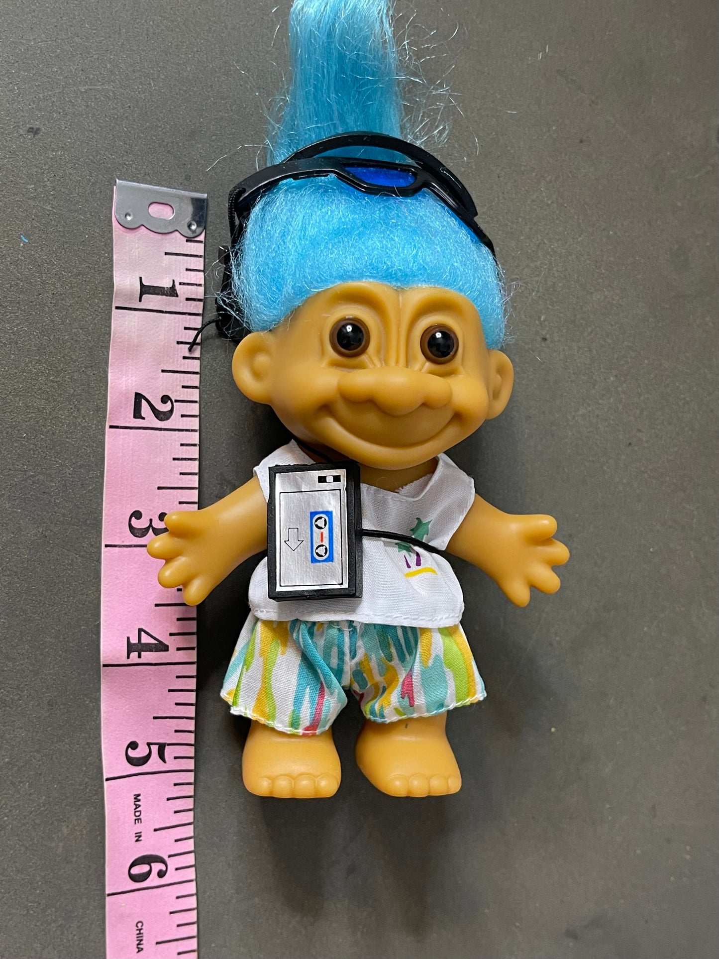 Vintage Summer Walkman Troll Doll