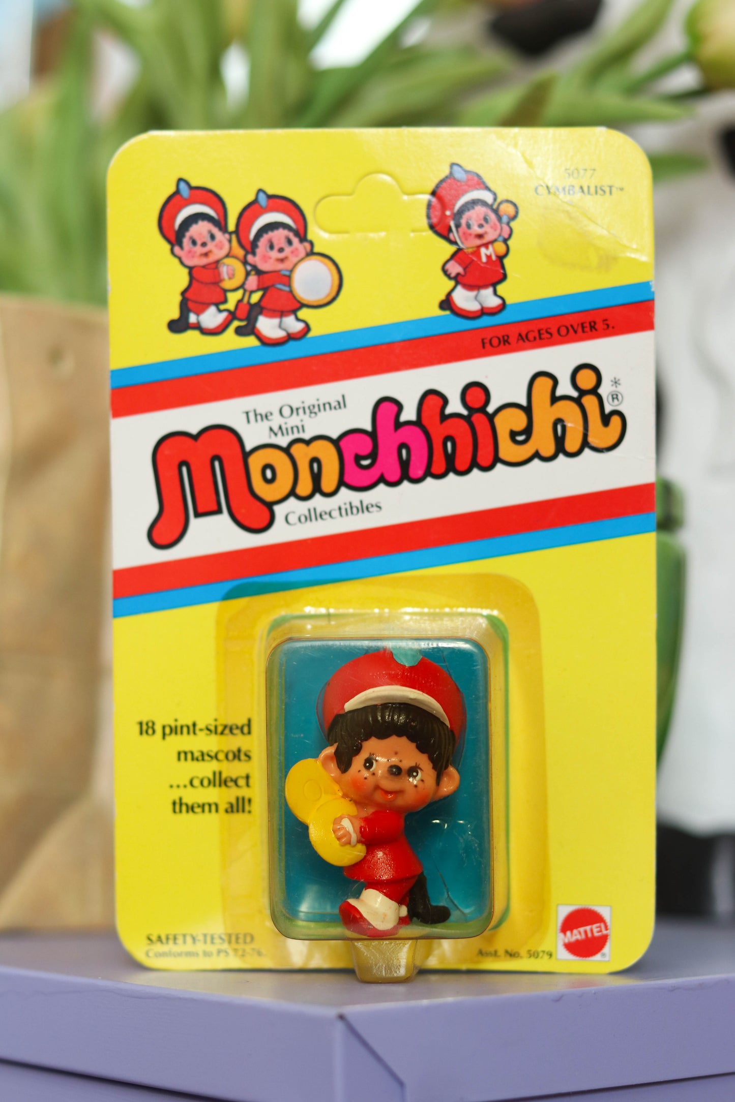 Vintage 80s Deadstock Monchhichi Collectible Trinket (Cymbalist)