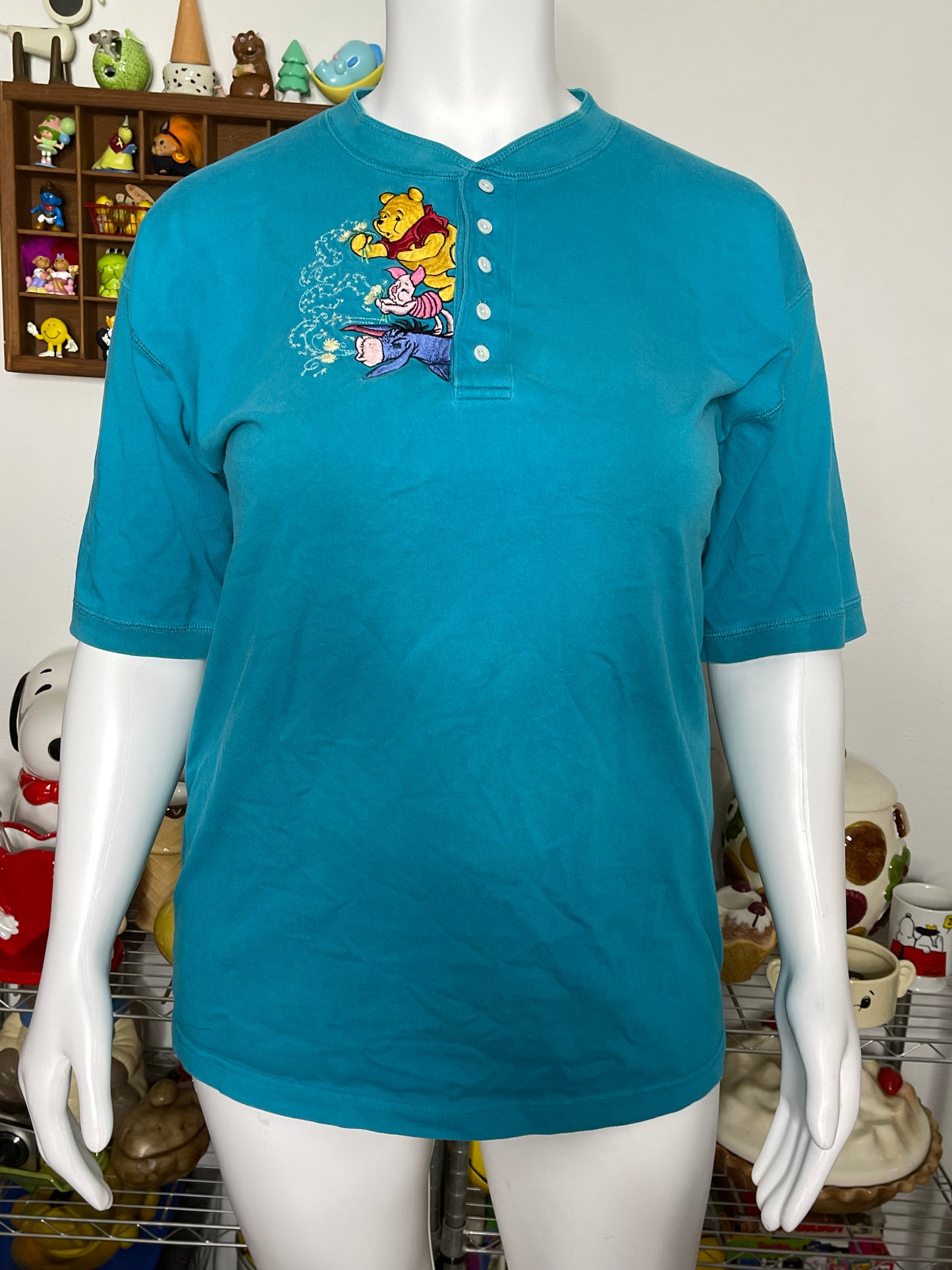 90s Pooh & friends dandelion embroidered tee sz XL