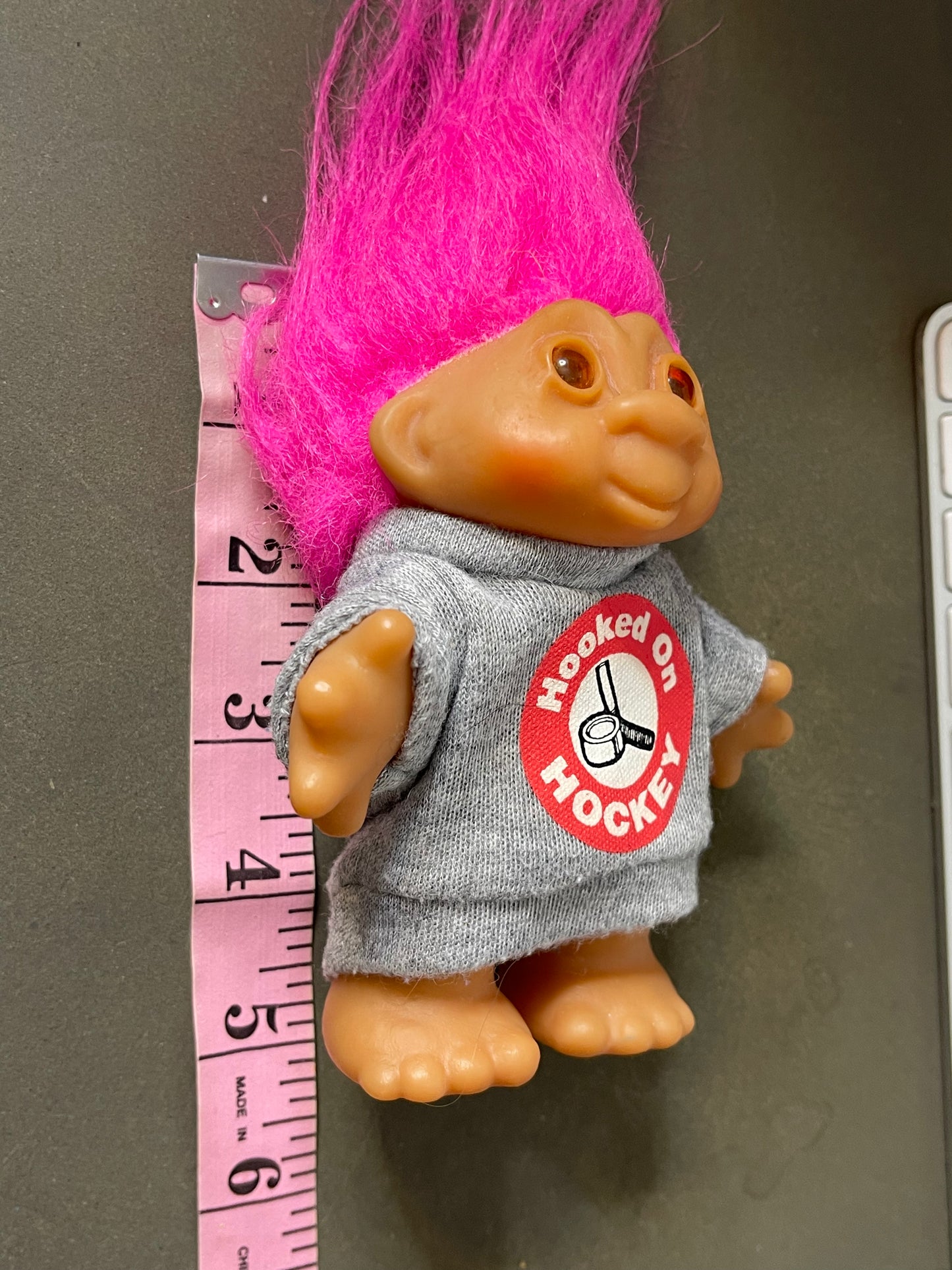 Vintage 80s Hooked On Hockey Damn Troll Doll