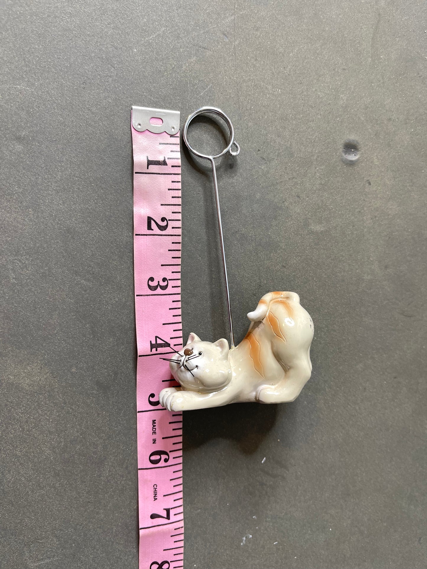 2000s Deadstock 3pc Cat Ceramic Photo Holders