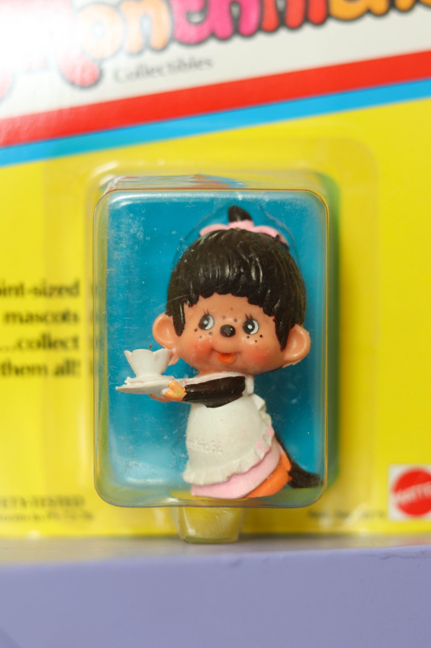 Vintage 80s Deadstock Monchhichi Collectible Trinket (Waitress)