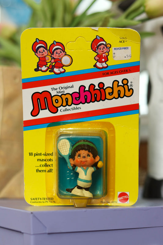 Vintage 80s Deadstock Monchhichi Collectible Trinket (Ace)