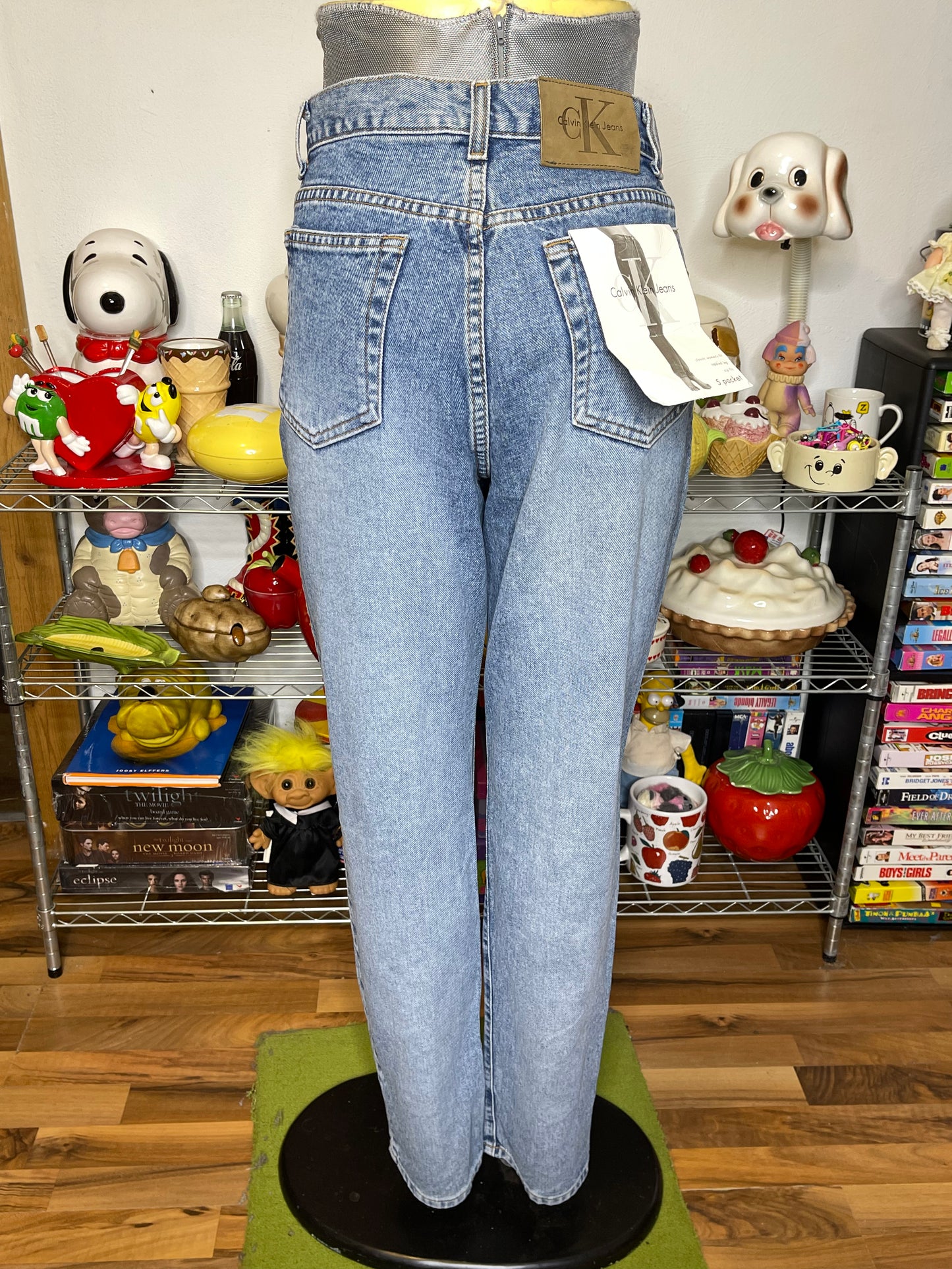 Vintage Deadstock Light Wash Calvin Klein High Waisted Denim Jeans Sz 10 29in