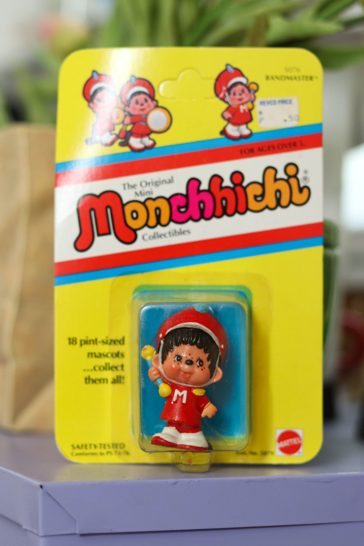 Vintage 80s Deadstock Monchhichi Collectible Trinket (Bandmaster)