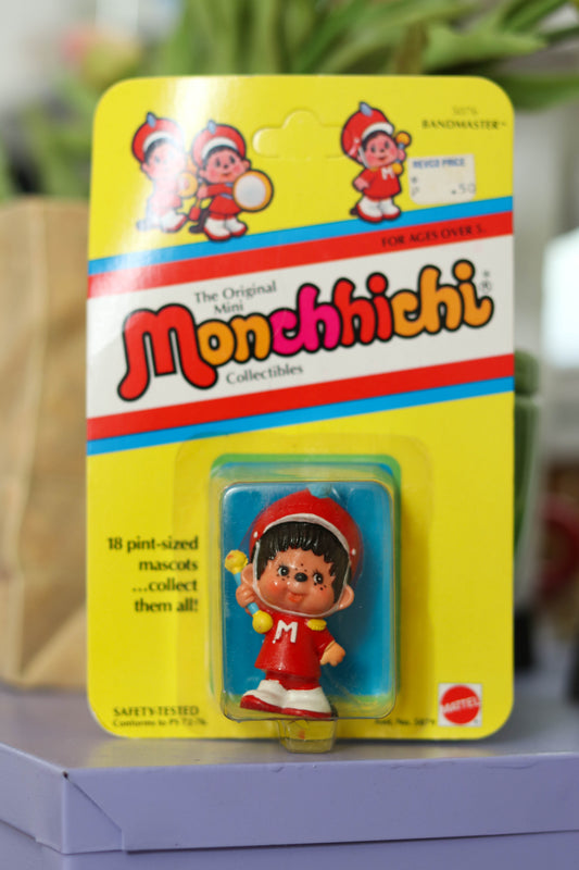 Vintage 80s Deadstock Monchhichi Collectible Trinket (Bandmaster)