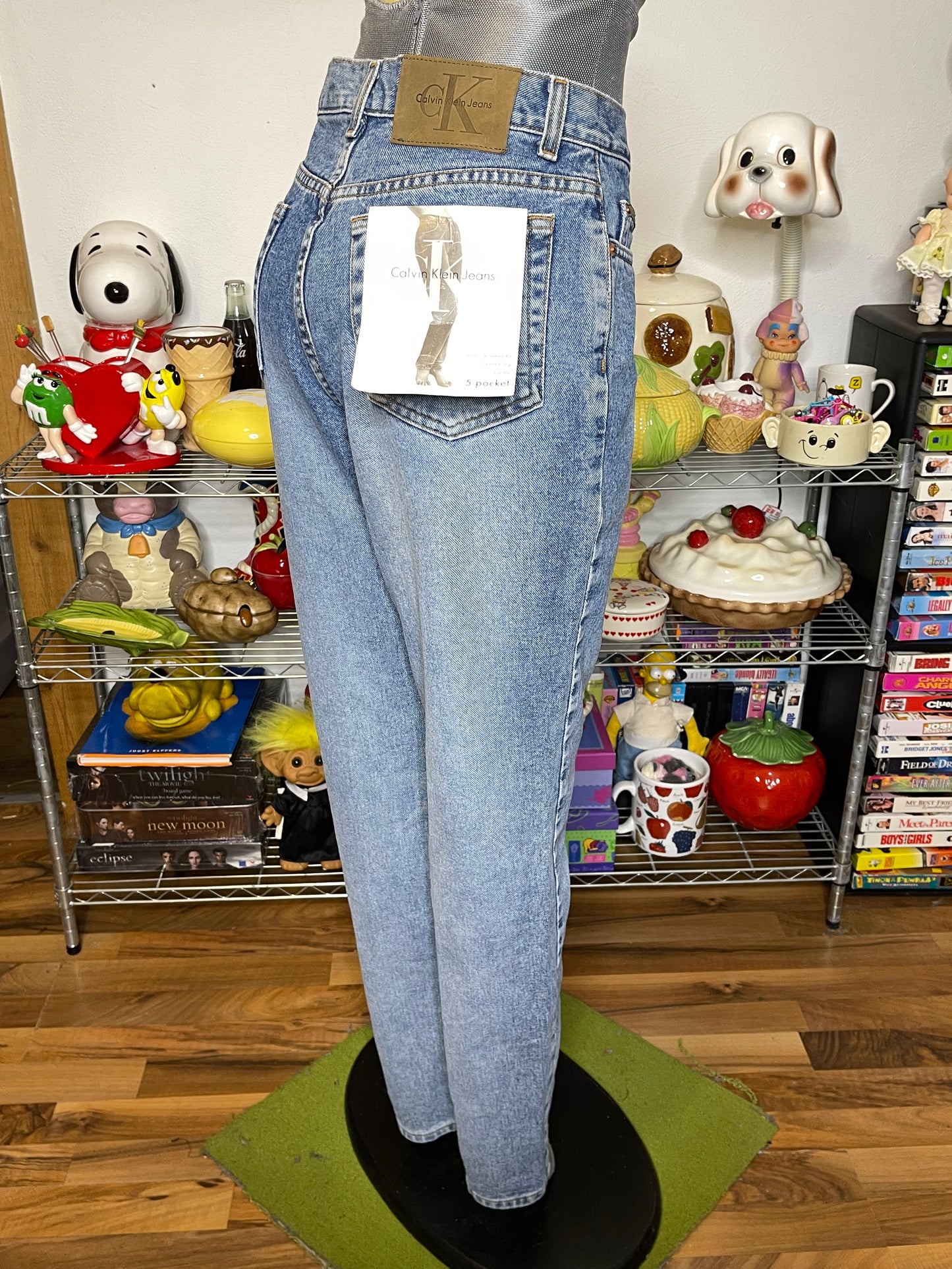 Vintage Deadstock Light Wash Calvin Klein High Waisted Denim Jeans Sz 10 29in