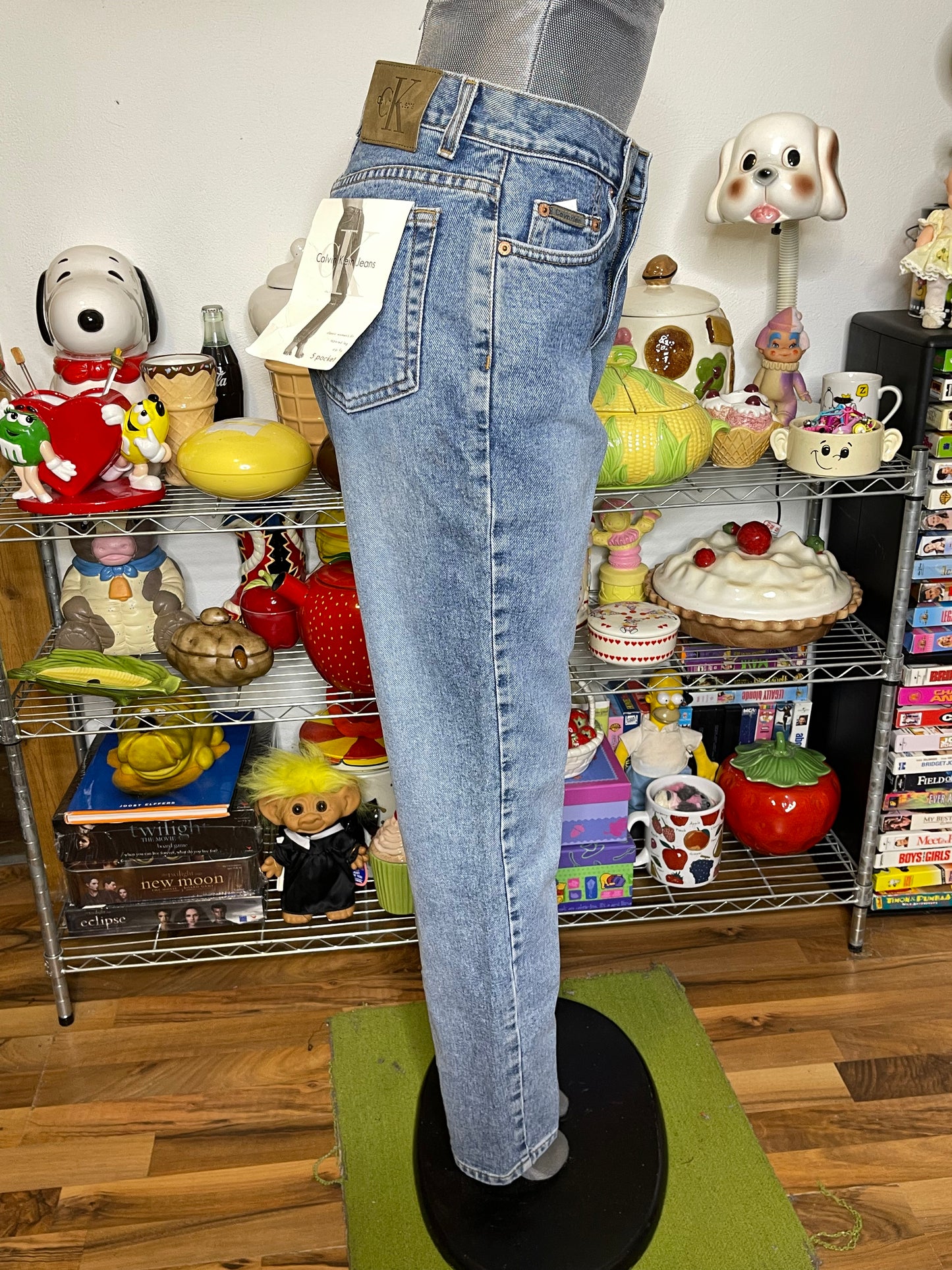 Vintage Deadstock Light Wash Calvin Klein High Waisted Denim Jeans Sz 10 29in