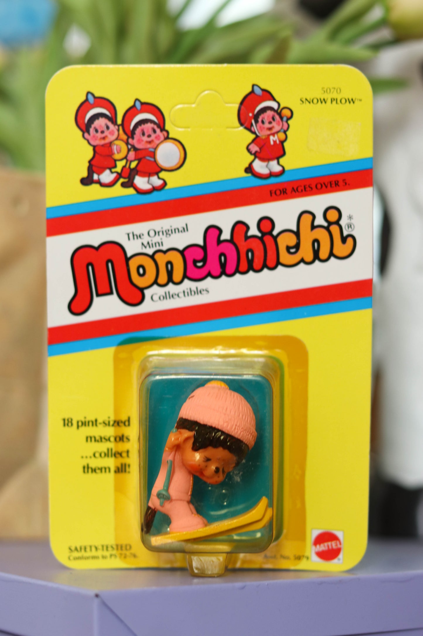 Vintage 80s Deadstock Monchhichi Collectible Trinket (Snow Plow)
