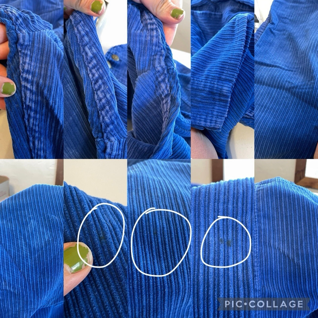Vintage Blue Oshkosh B'Gosh Corduroy Kid Overalls Sz 12