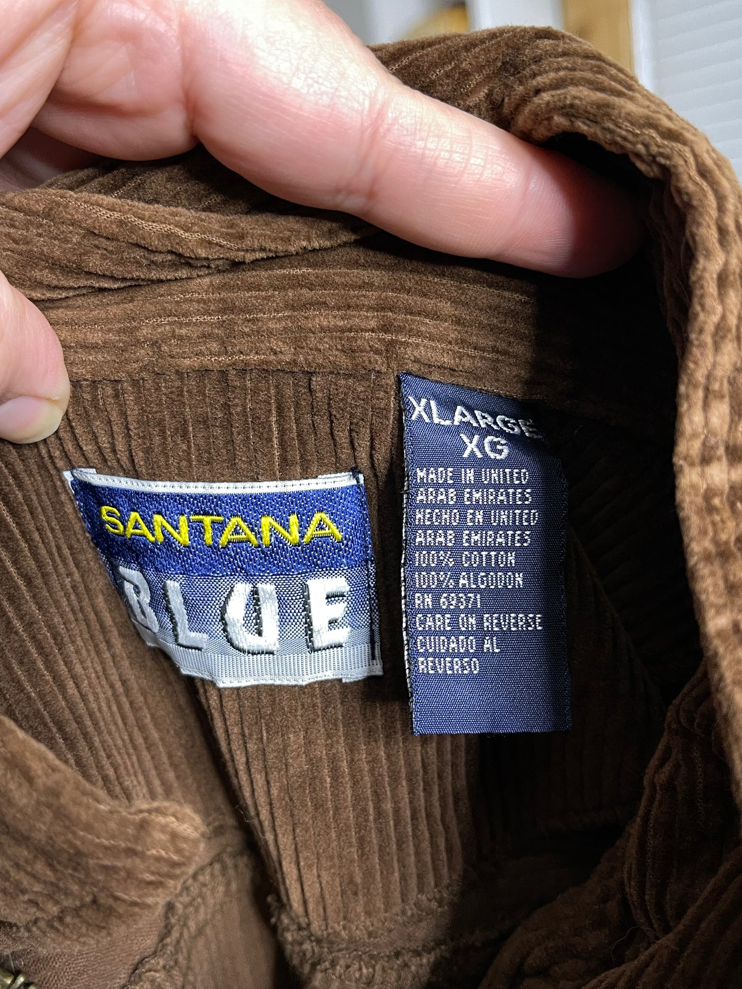 Vintage 90s Brown Corduroy Oversized Zip-Up Jacket Sz XL