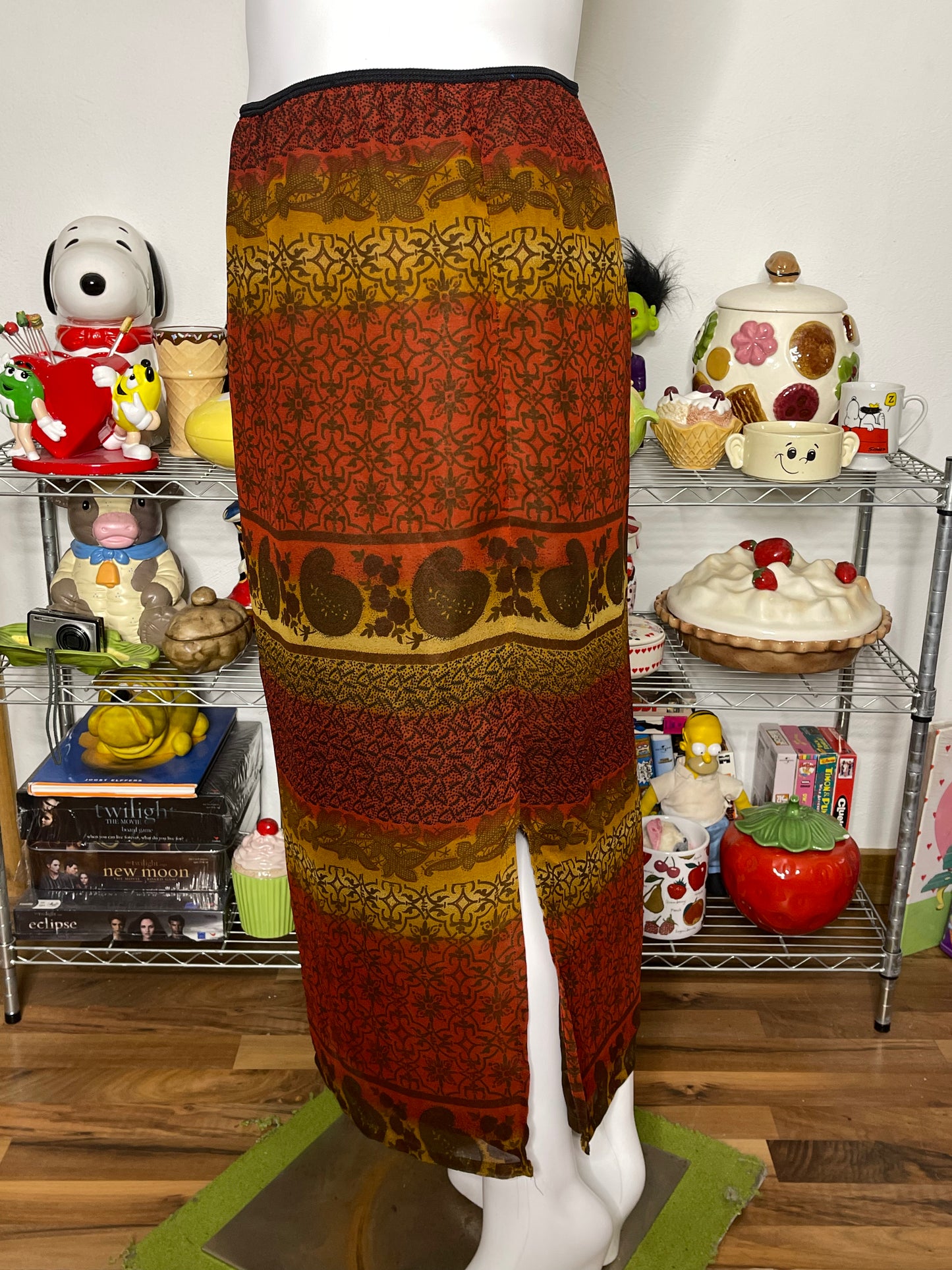 Vintage 2000s Plus Size Paisley Ombre Maxi Skirt Sz 18/20