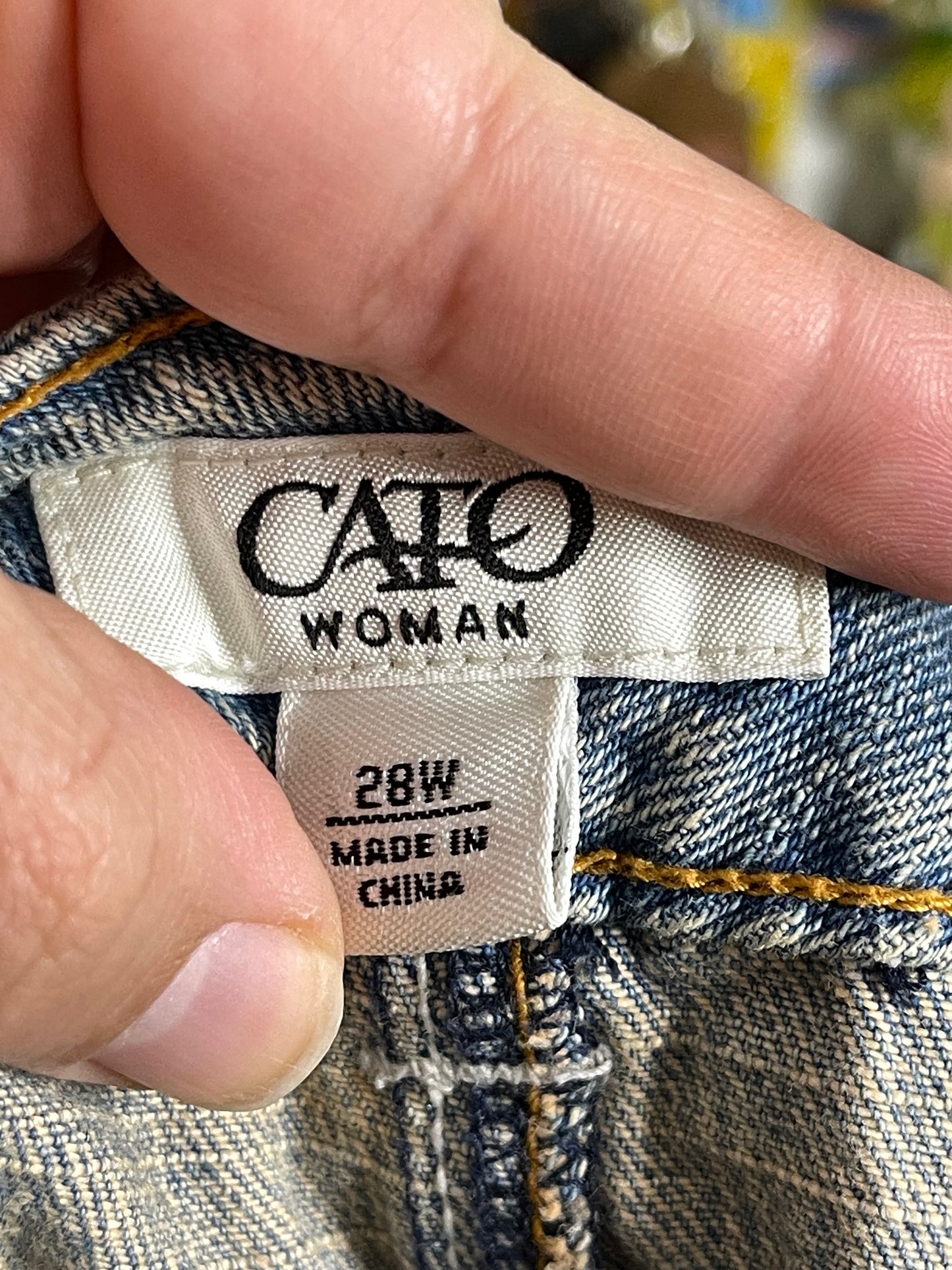 Plus Size Cato Distressed Style Denim Maxi Skirt Sz 28W