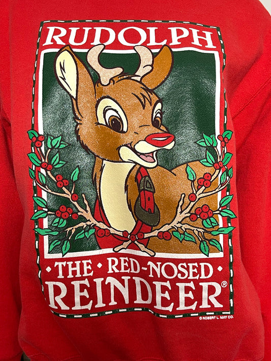 2000s Rudolph Graphic Holiday Sweater Sz L