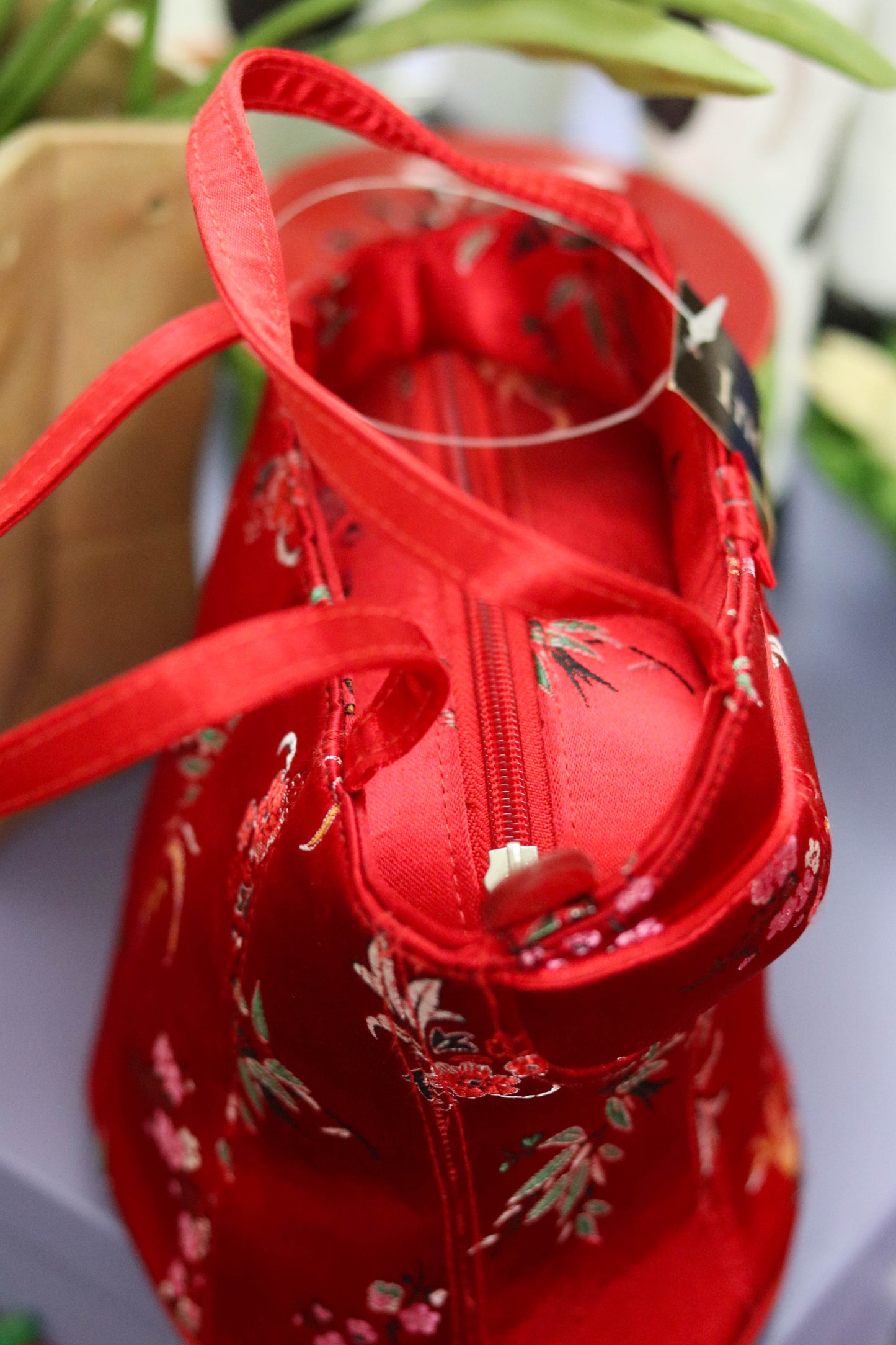 2000s Deadstock Red Floral Bustier Purse (B)