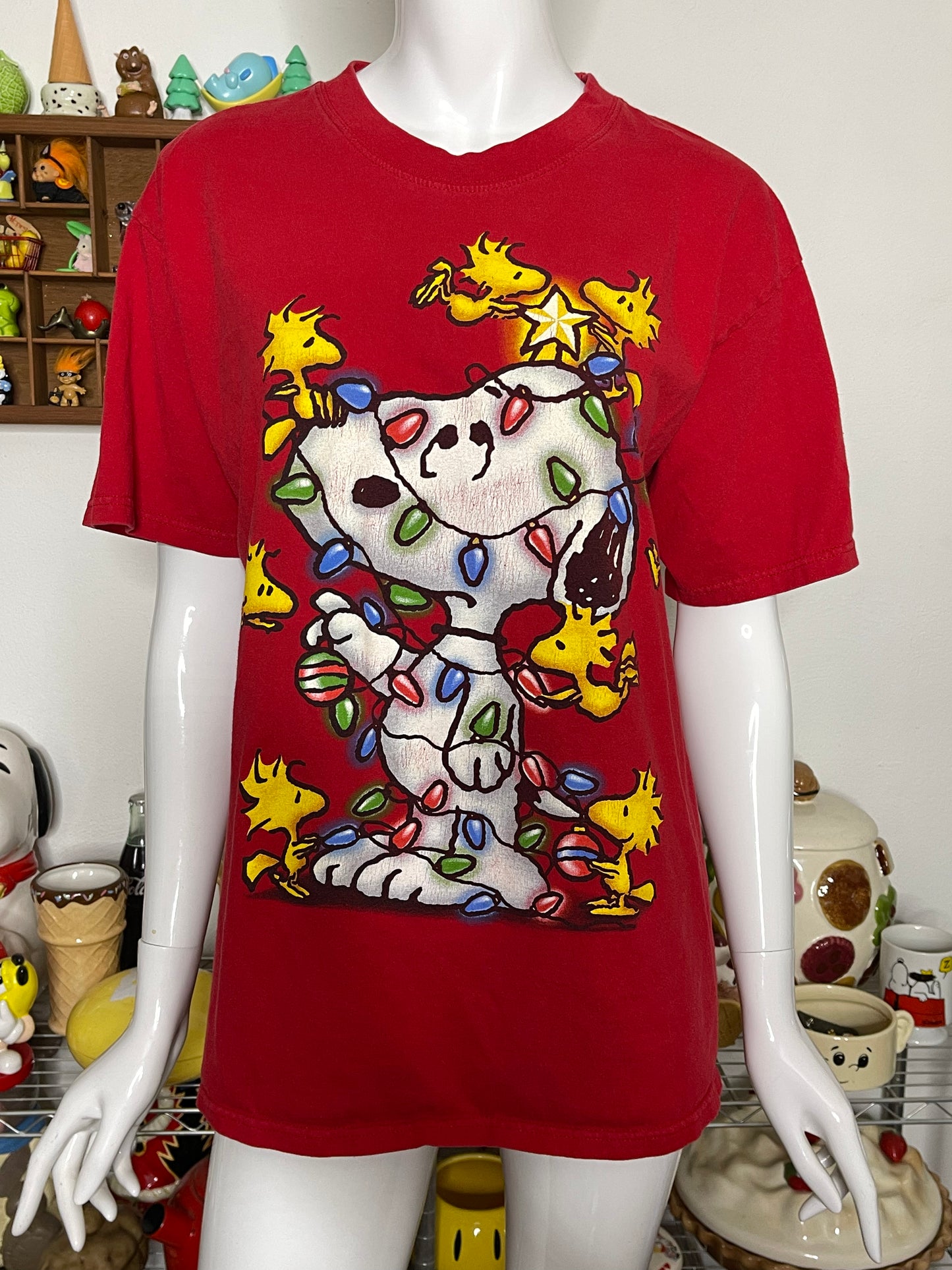 2000s Snoopy & Woodstock Holiday Graphic Tee Sz L