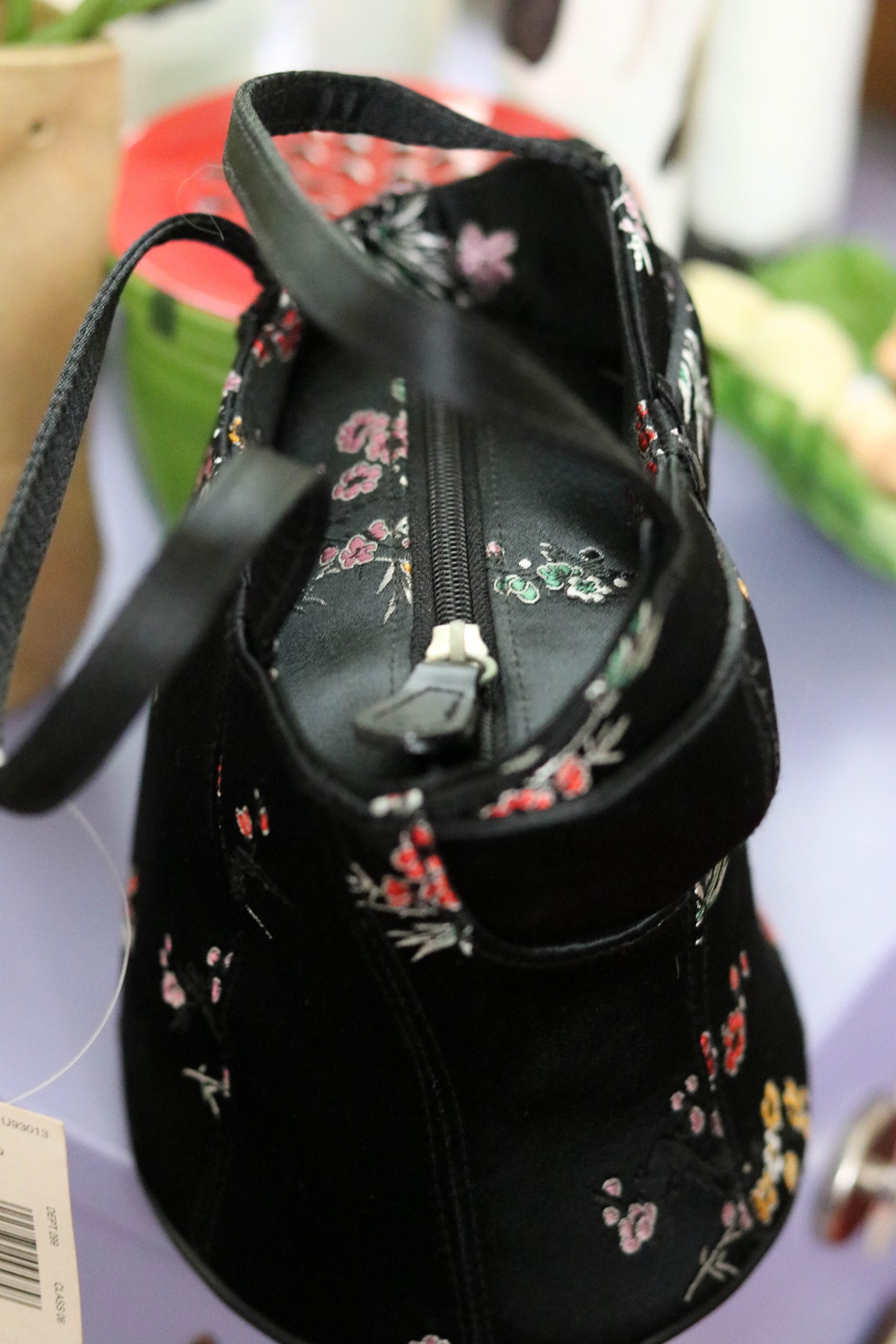2000s Deadstock Black Floral Bustier Purse