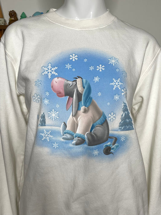 Vintage Eeyore Winter Graphic Sweater Sz S