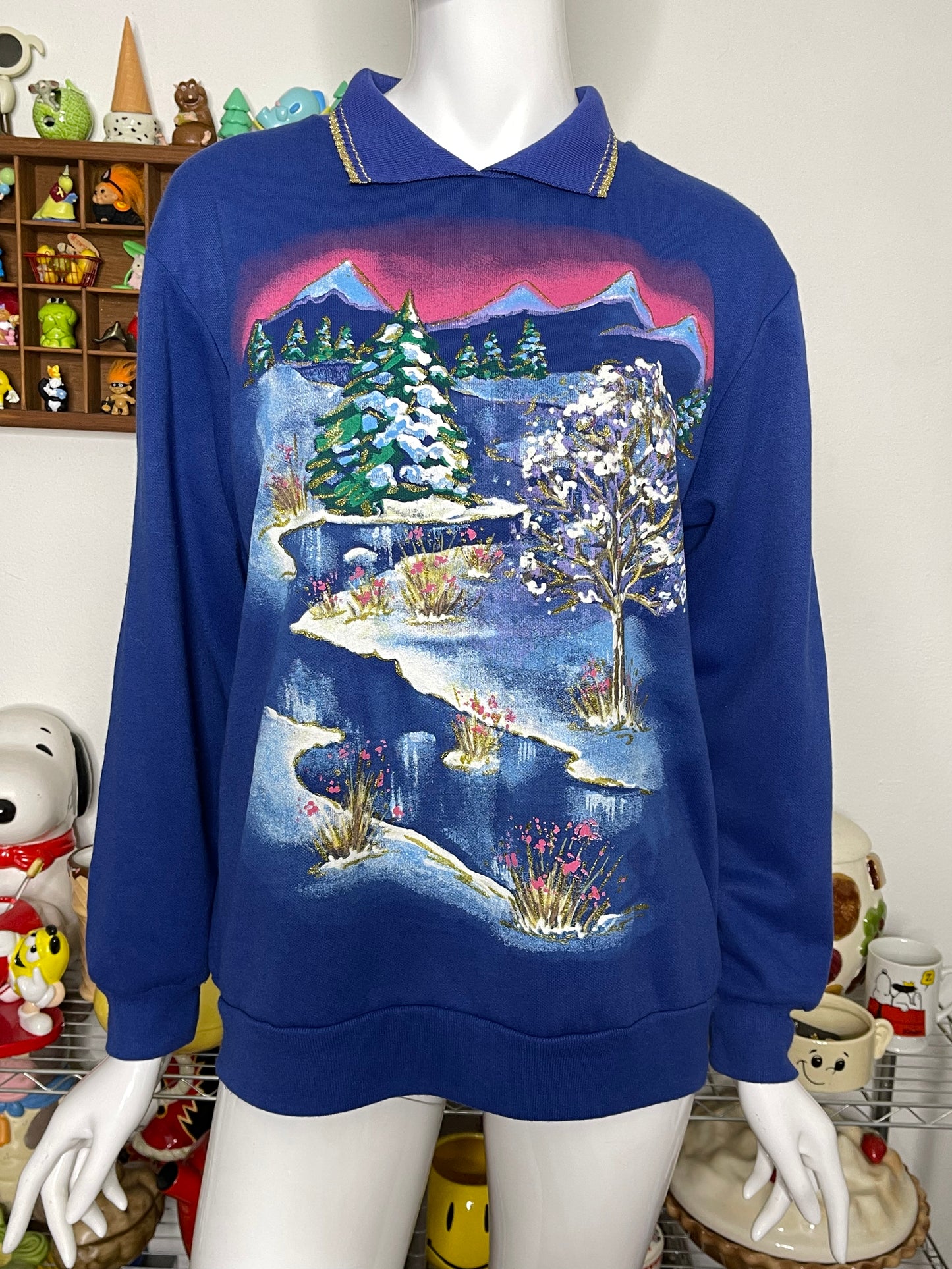 Vintage Winter Wonderland Graphic sweater Sz L