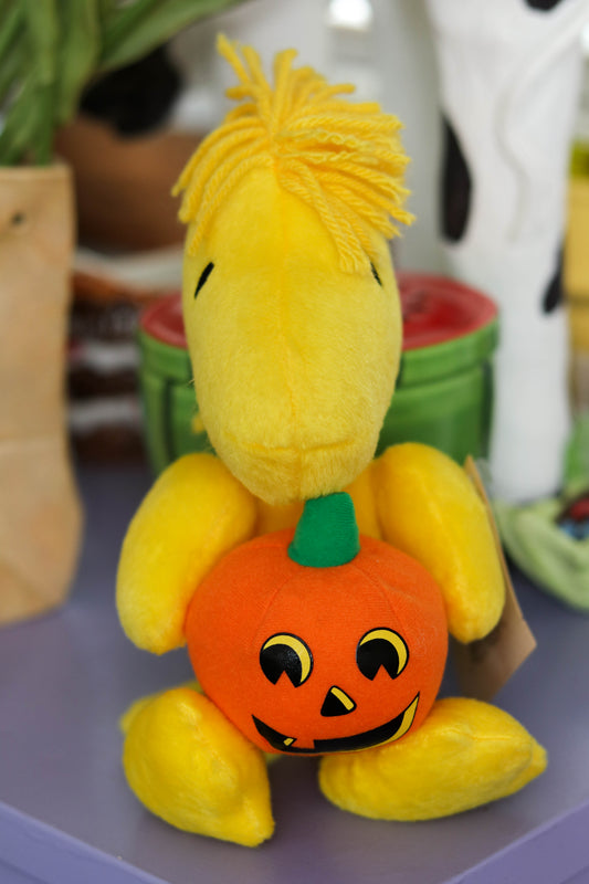 2000s Woodstock Holding Jack-O-Lantern Pumpkin Plush