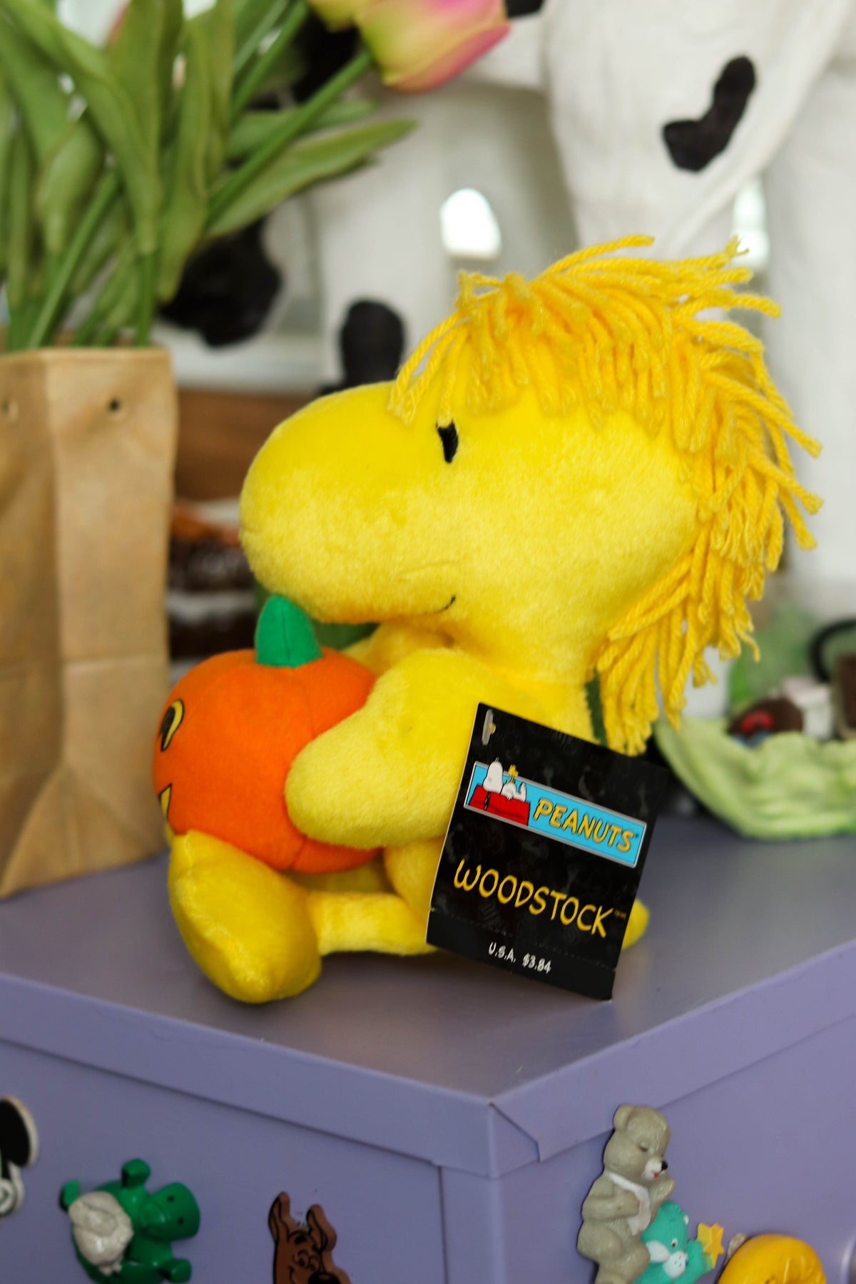 2000s Woodstock Holding Jack-O-Lantern Pumpkin Plush