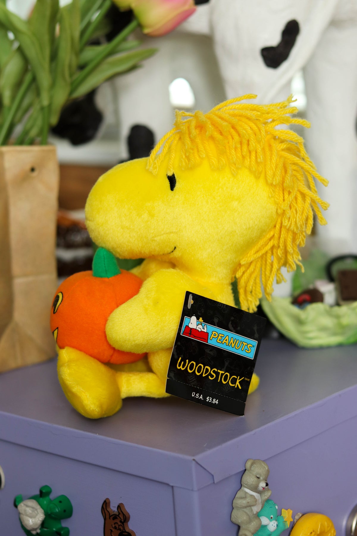 2000s Woodstock Holding Jack-O-Lantern Pumpkin Plush