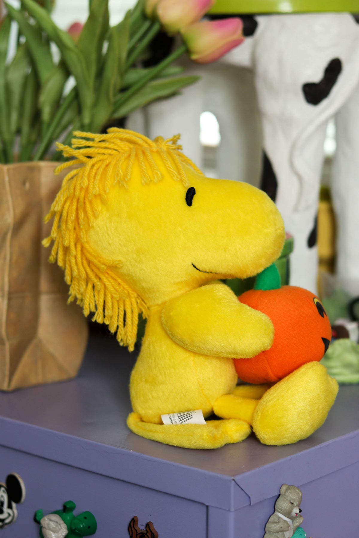 2000s Woodstock Holding Jack-O-Lantern Pumpkin Plush