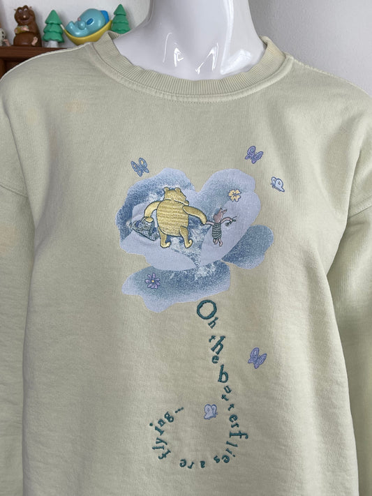 Vintage 90s Winnie The Pooh Bleached Oversized Sweater Sz S